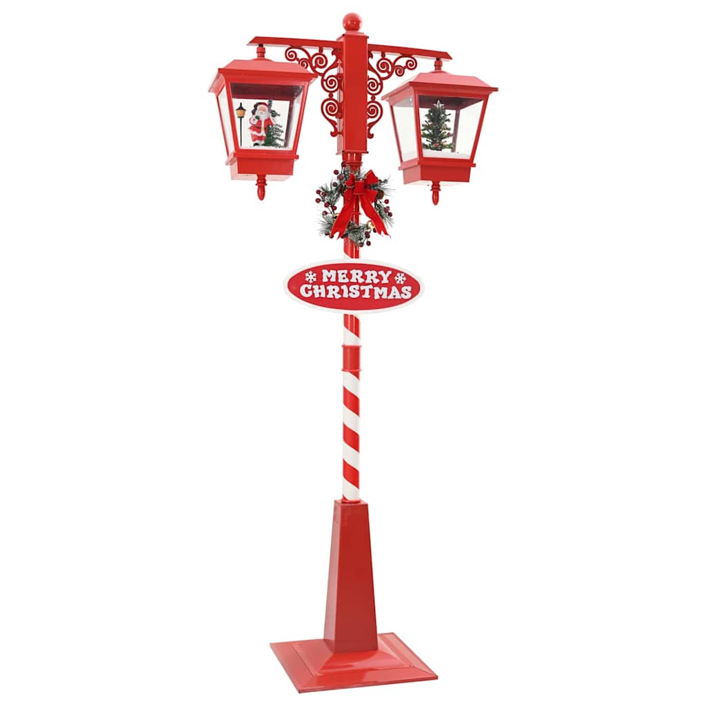 Lampe de rue de Noël avec 2 lanternes Rouge 40,5 x 80 x 188 cm - XIOS