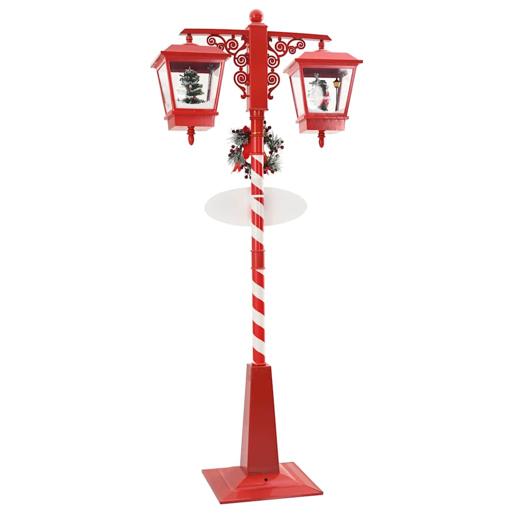 Lampe de rue de Noël avec 2 lanternes Rouge 40,5 x 80 x 188 cm - XIOS