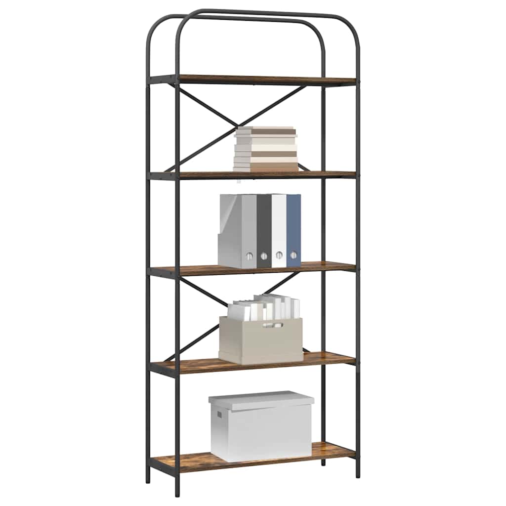 Étagère Chêne fumé 80 x 30 x 183 cm Bois d'ingénierie - XIOS
