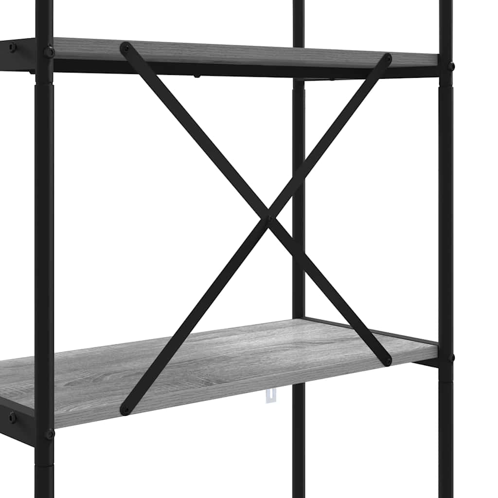 Étagère Sonoma gris 80 x 30 x 146 cm Bois d'ingénierie - XIOS