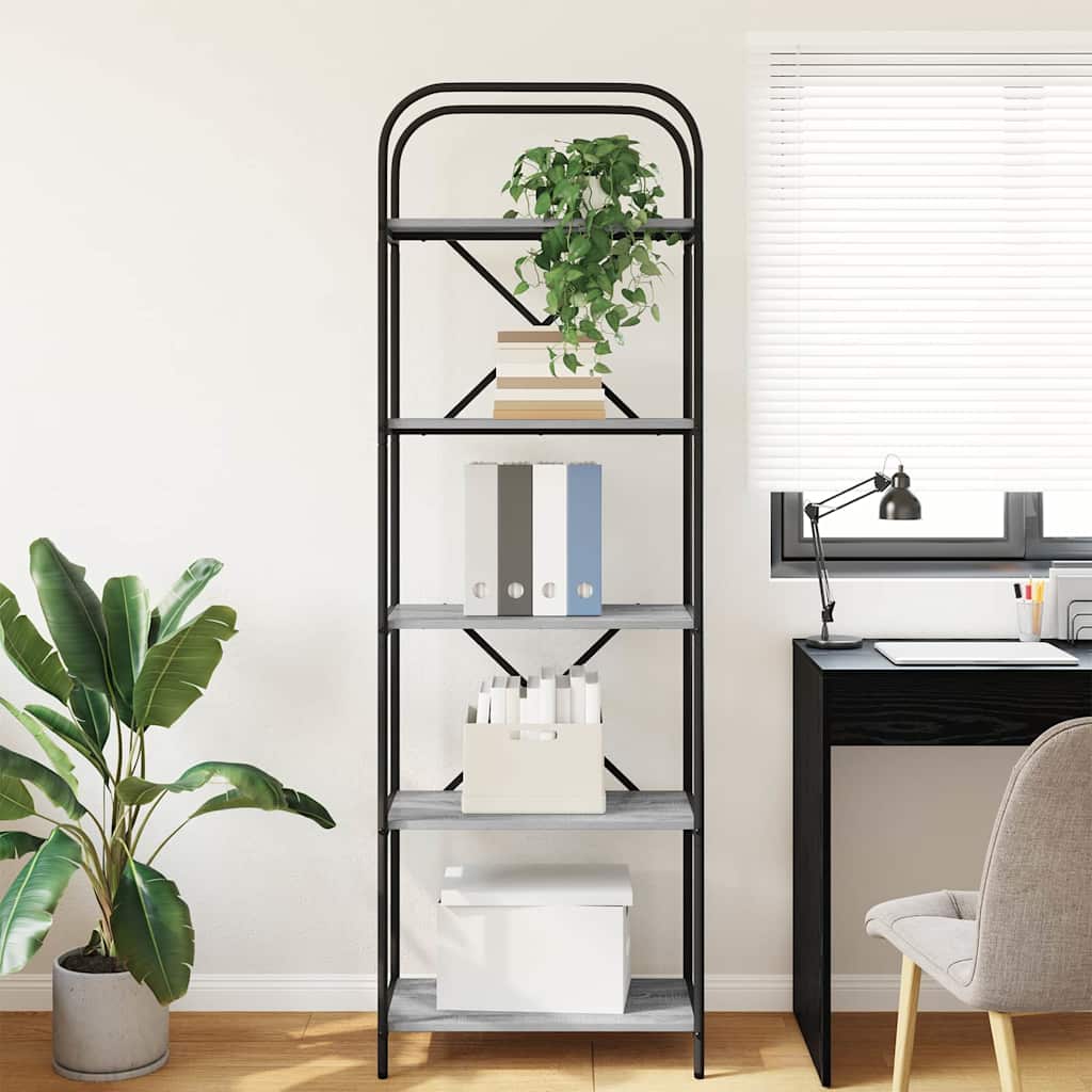 Étagère Sonoma gris 60 x 30 x 183 cm Bois d'ingénierie - XIOS