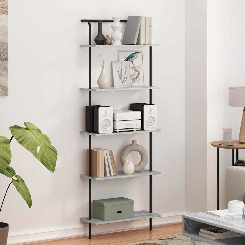 Étagère Sonoma gris 60 x 24 x 168 cm Bois d'ingénierie - XIOS