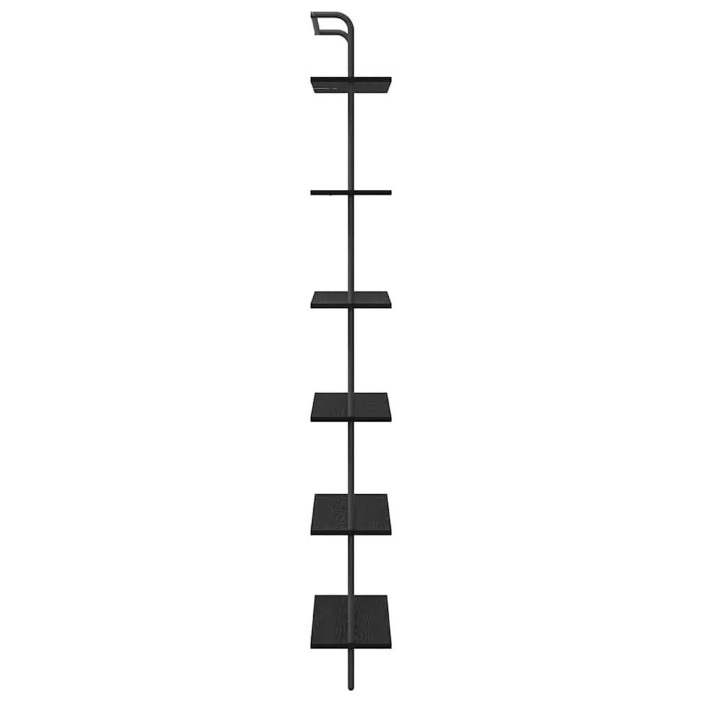 Étagère Chêne noir 60 x 24 x 203 cm Bois d'ingénierie - XIOS