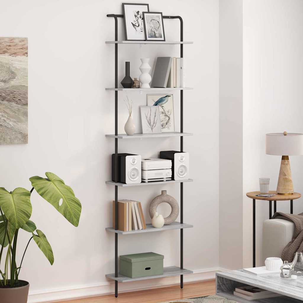 Étagère Sonoma gris 60 x 24 x 203 cm Bois d'ingénierie - XIOS