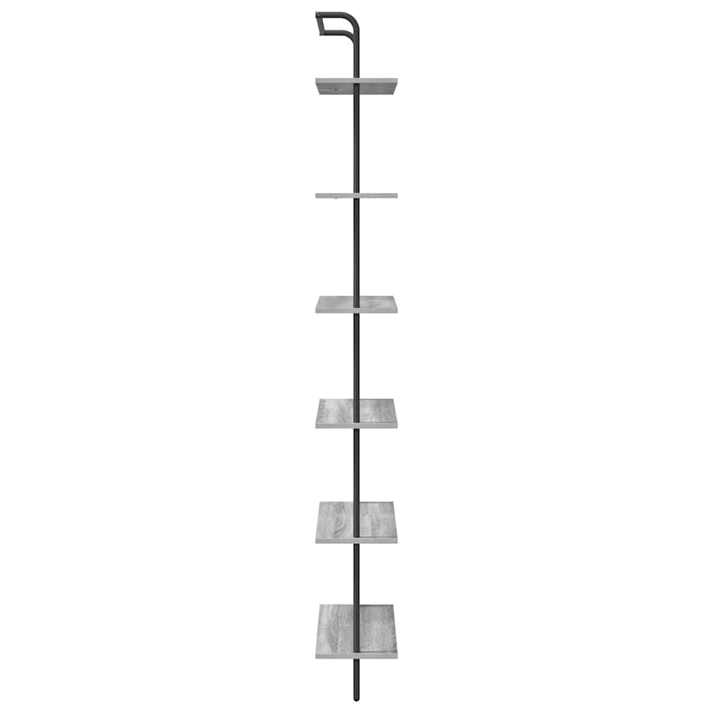 Étagère Sonoma gris 60 x 24 x 203 cm Bois d'ingénierie - XIOS