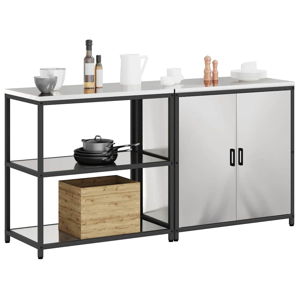 Ensemble de rangement cuisine HATTEM 2 pc Argenté