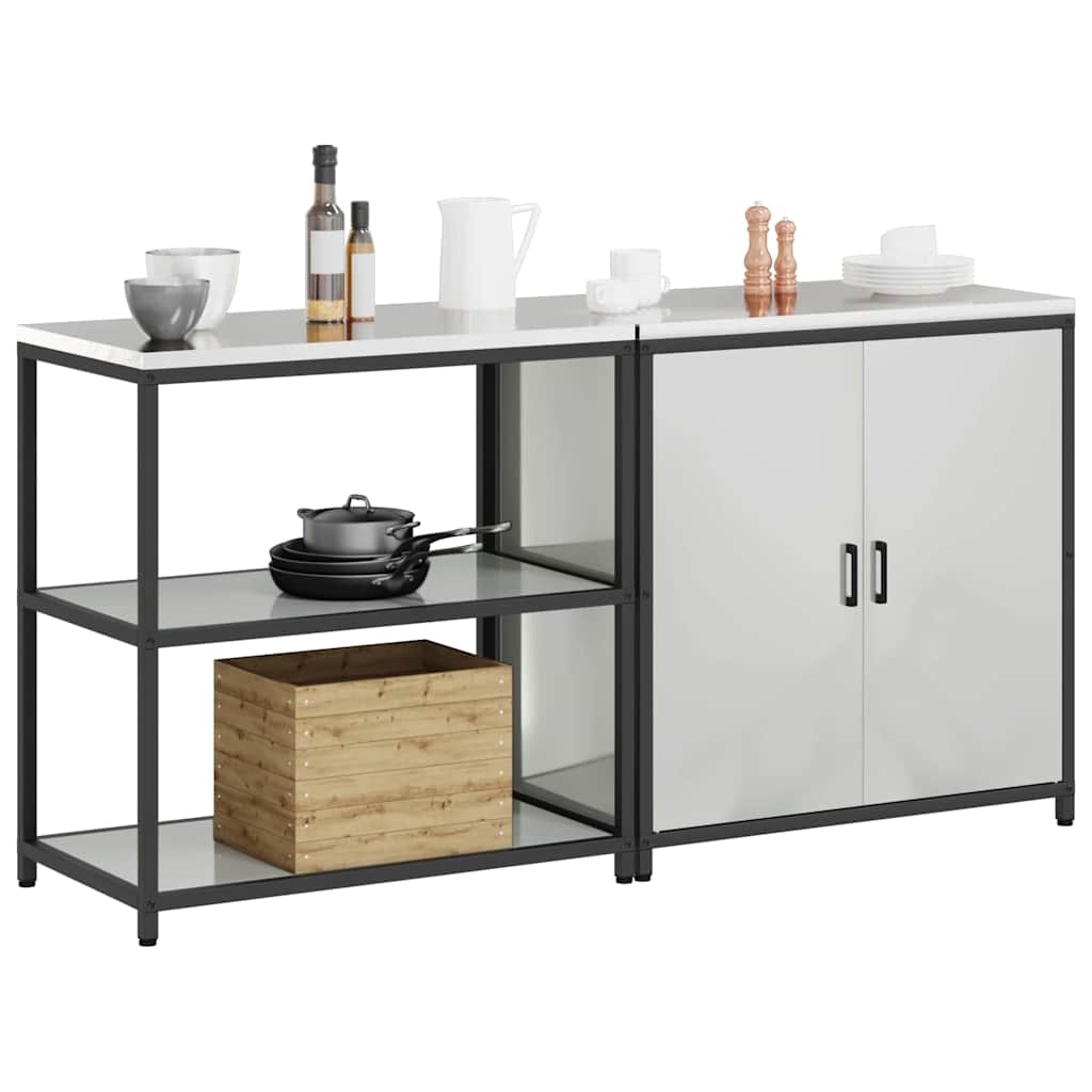 Ensemble de rangement cuisine HATTEM 2 pc Argenté - XIOS