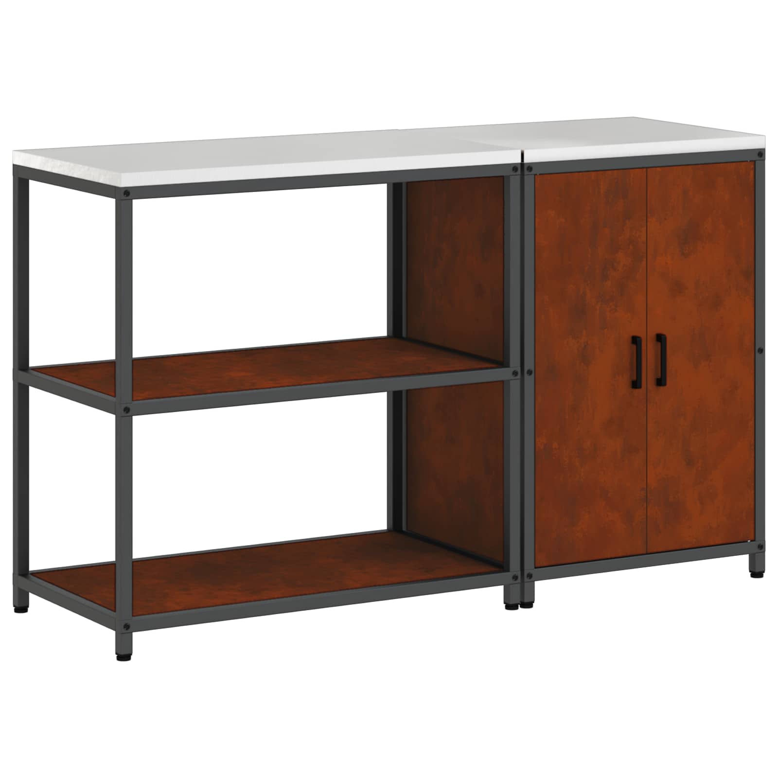 Ensemble de rangement cuisine HATTEM 2 pc Rouillé Acier - XIOS