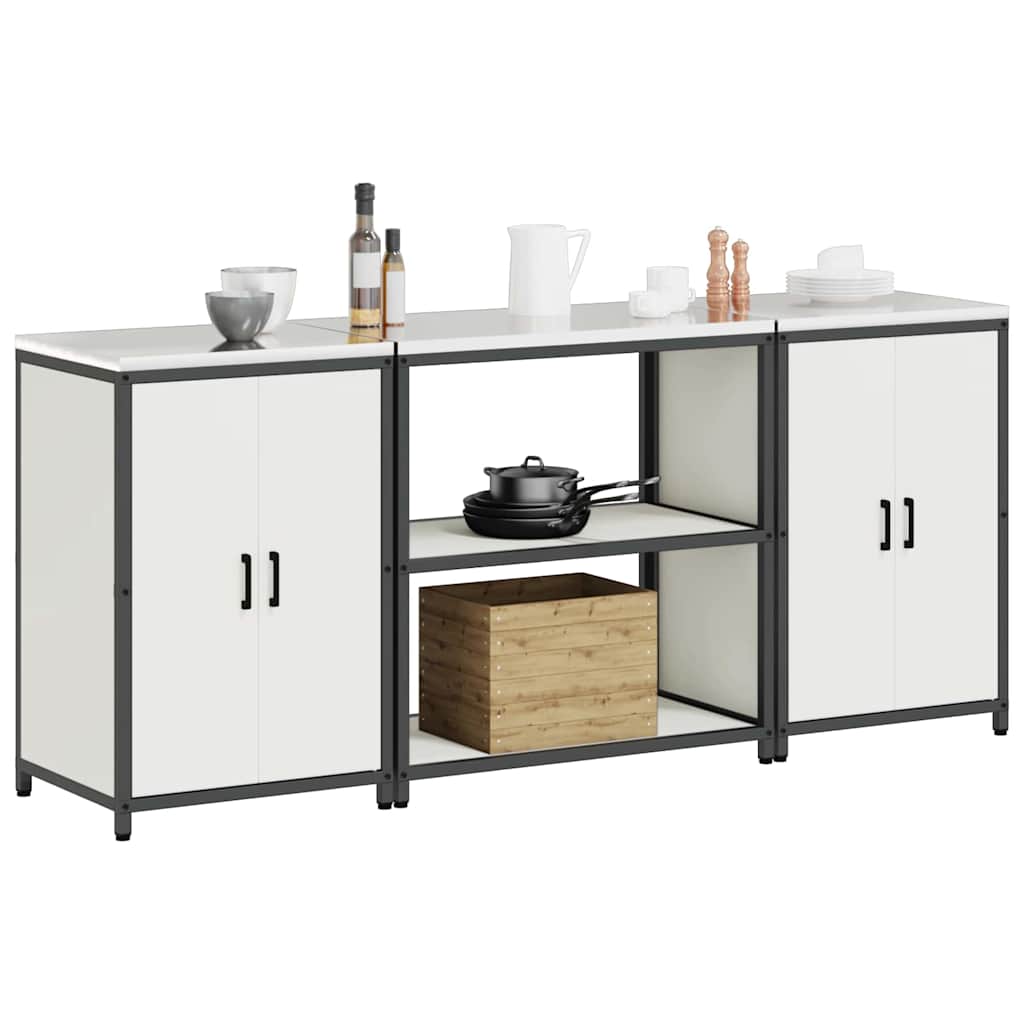 Ensemble de rangement cuisine HATTEM 3 pc Blanc - XIOS