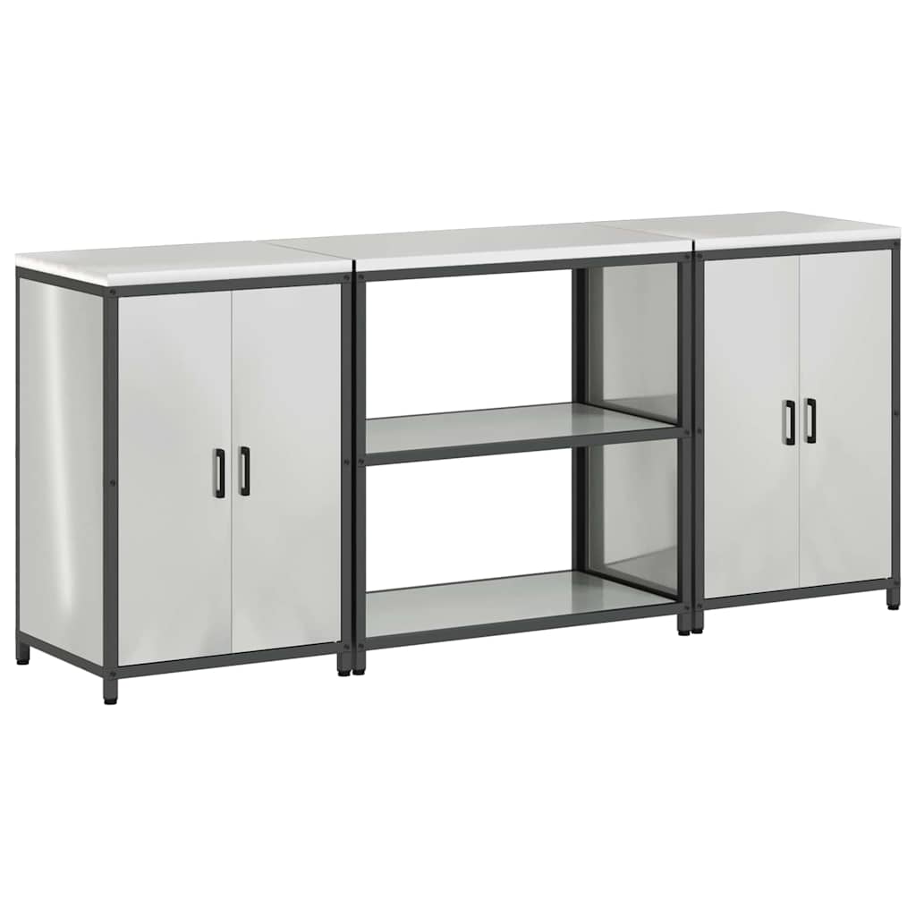 Ensemble de rangement cuisine HATTEM 3 pc Argenté - XIOS