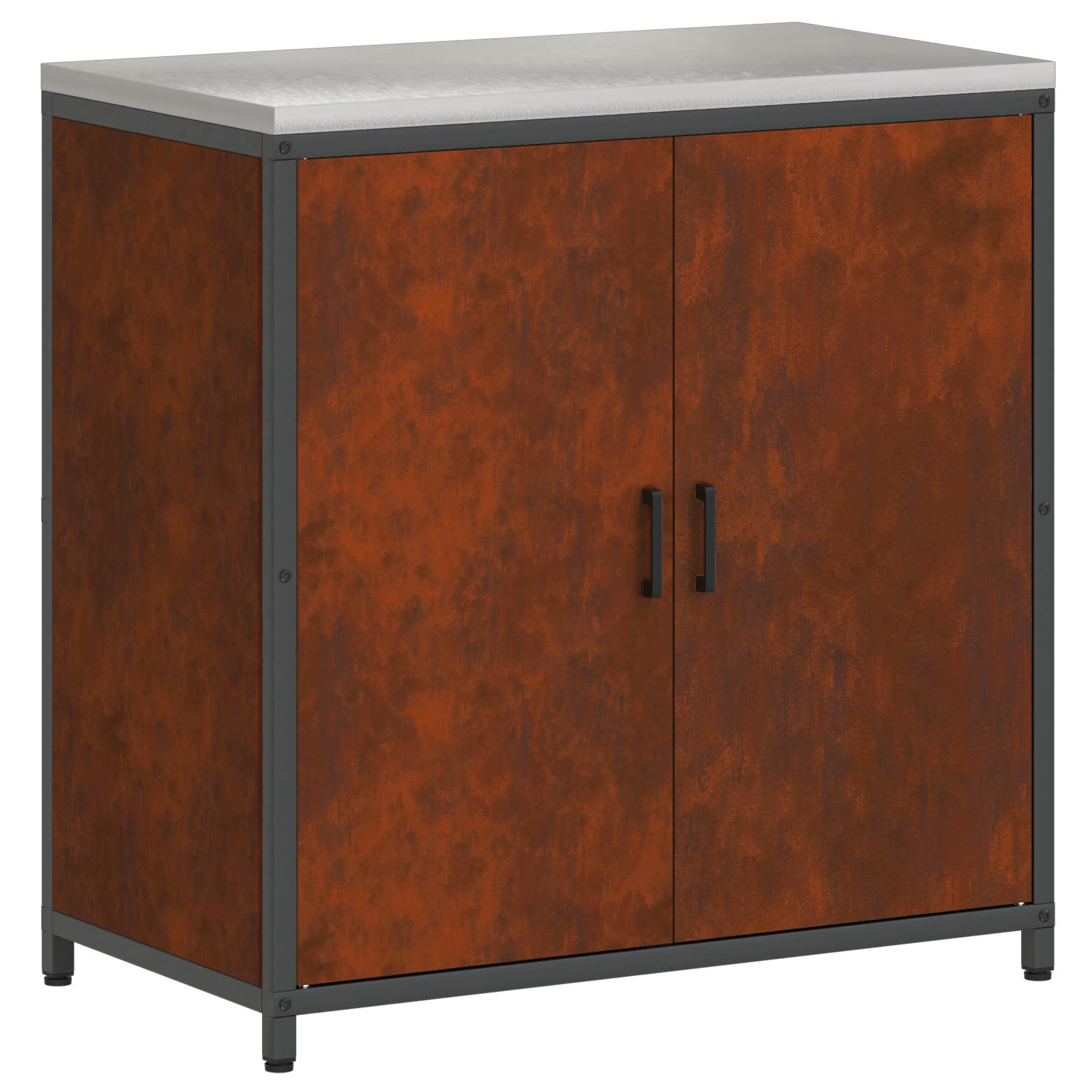 Ensemble de rangement cuisine HATTEM 2 pc Rouillé Acier - XIOS