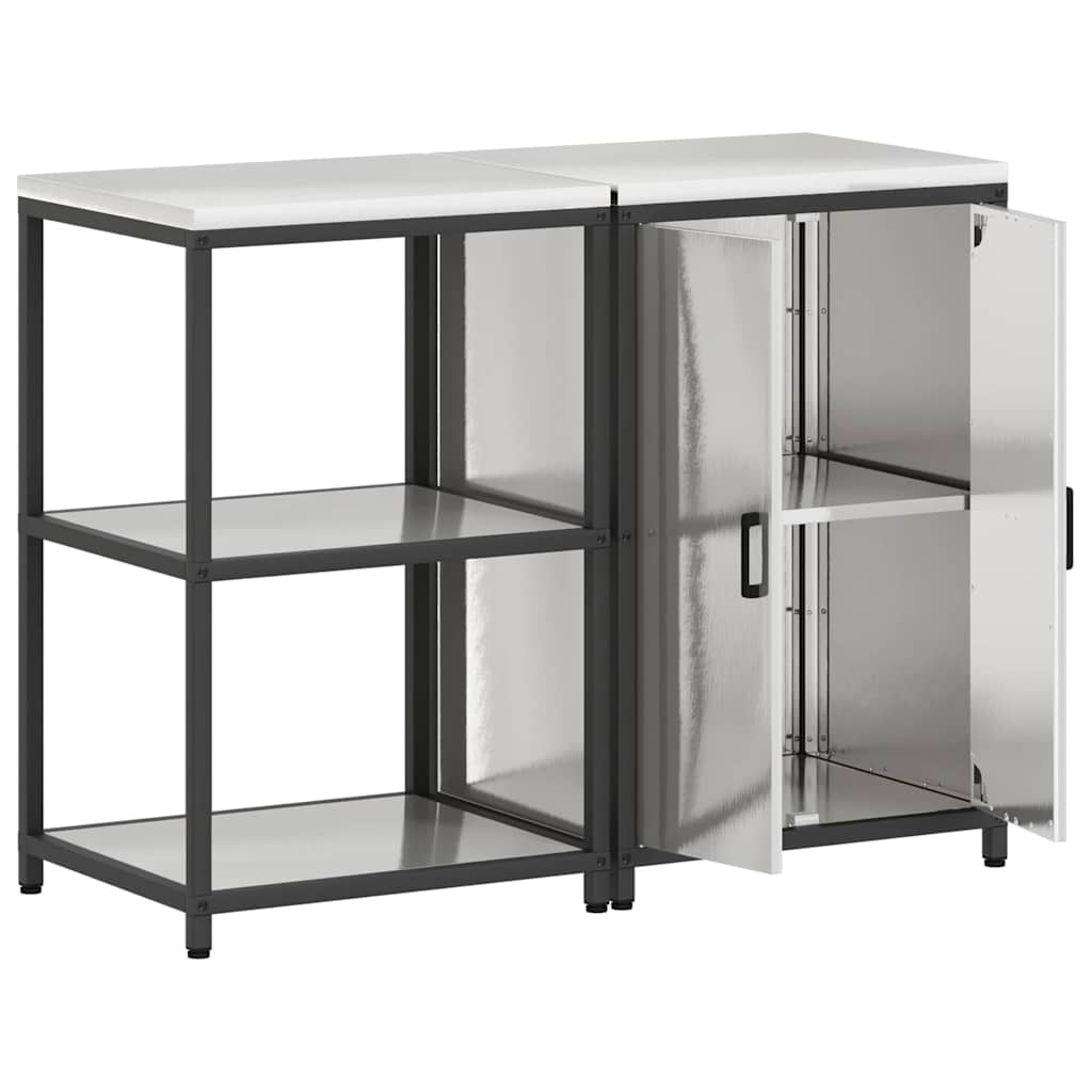 Ensemble de rangement cuisine HATTEM 2 pc Argenté - XIOS