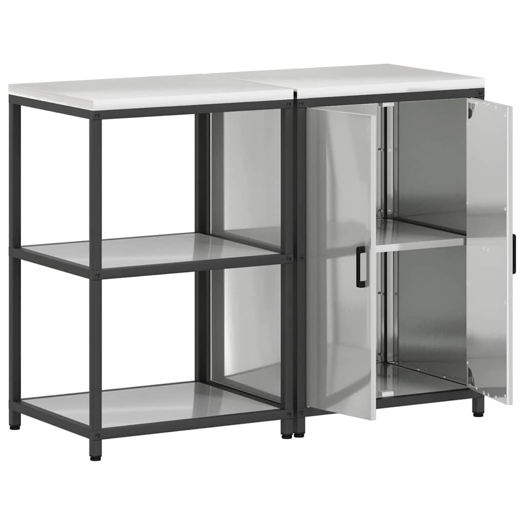 Ensemble de rangement cuisine HATTEM 2 pc Argenté - XIOS