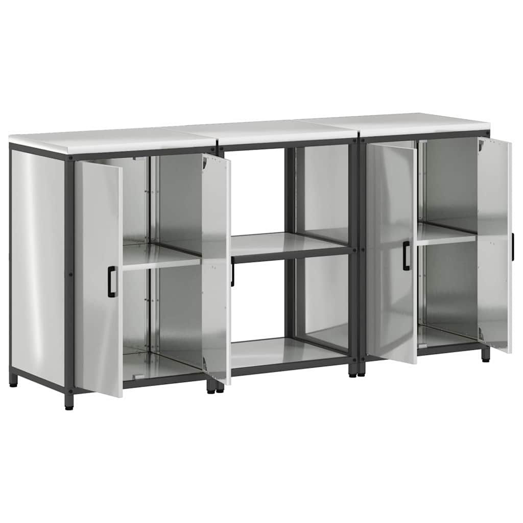 Ensemble de rangement cuisine HATTEM 3 pc Argenté - XIOS