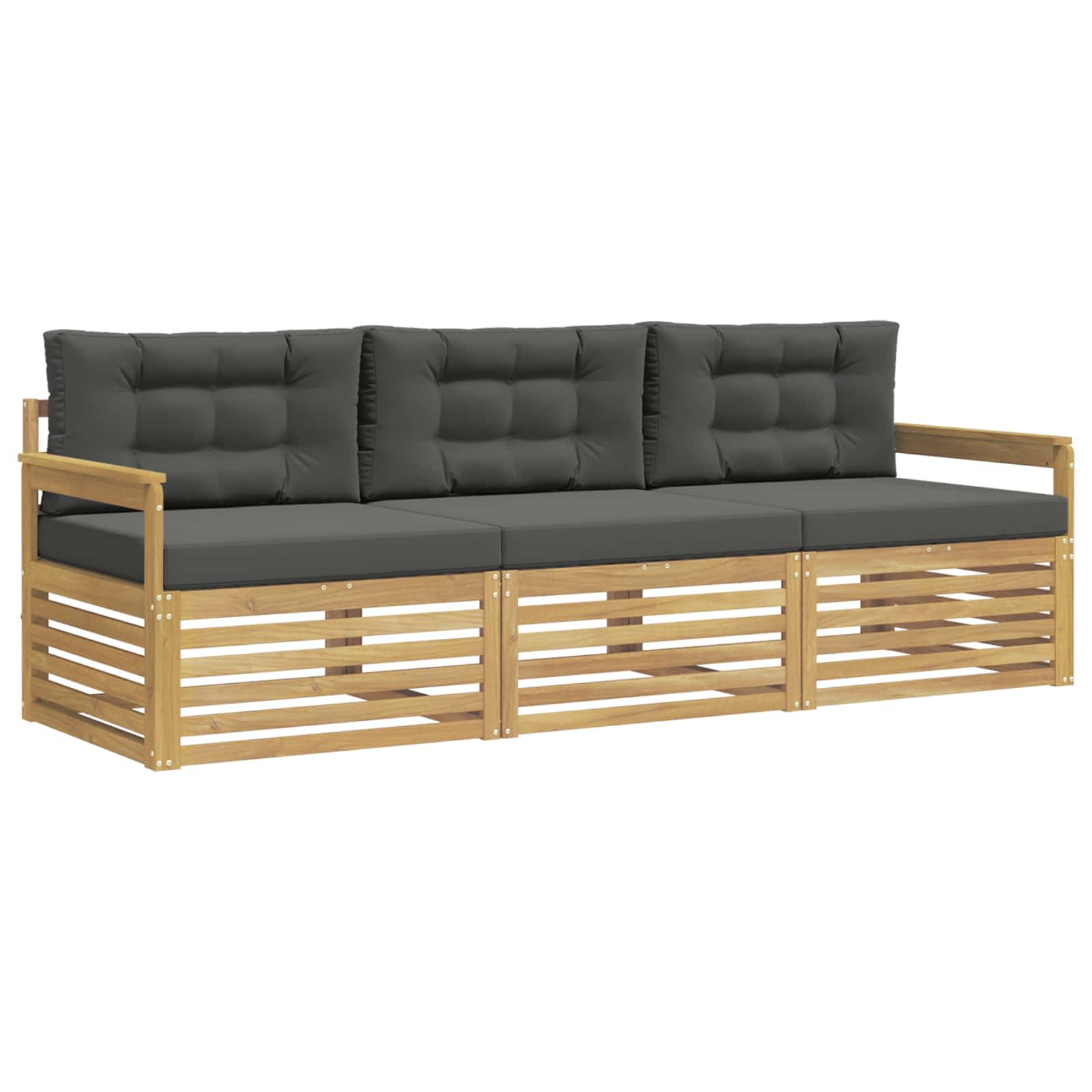 Ensemble de canapés d'extérieur 3 pcs Blanc et anthracite - XIOS