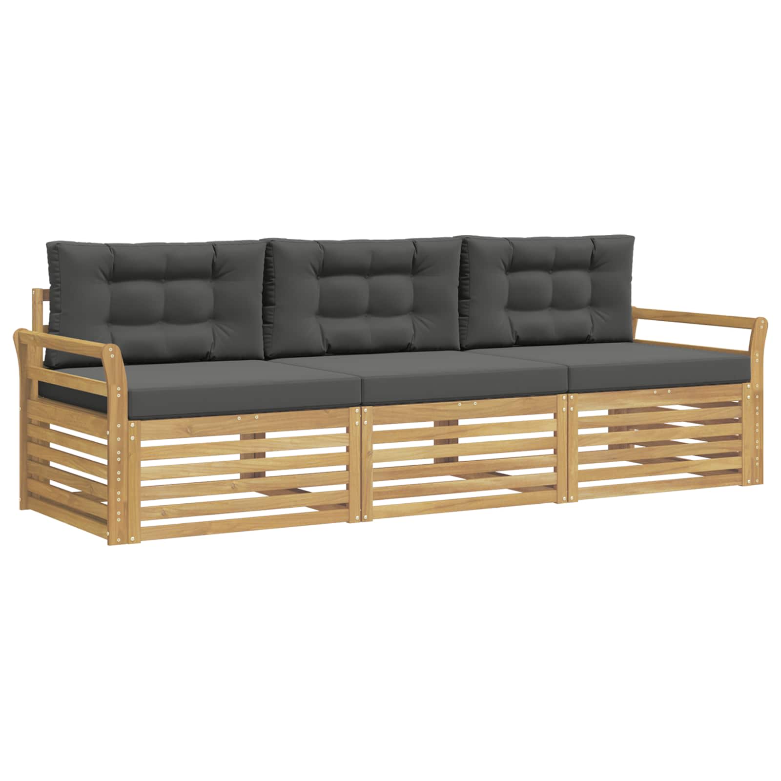 Ensemble de canapés d'extérieur 3 pcs Blanc et anthracite - XIOS