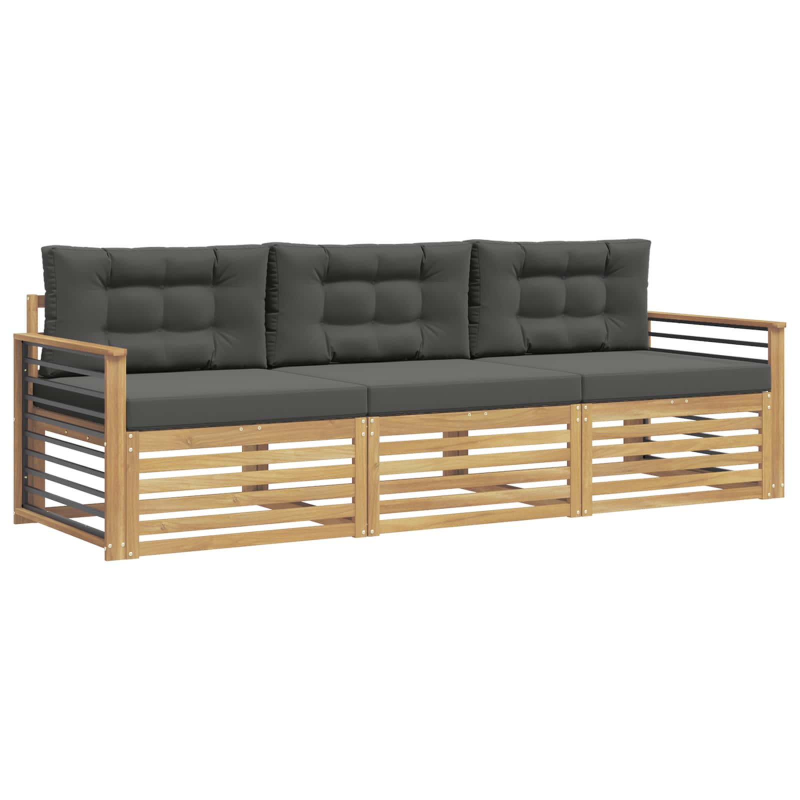 Ensemble de canapés d'extérieur 3 pcs Blanc et anthracite - XIOS