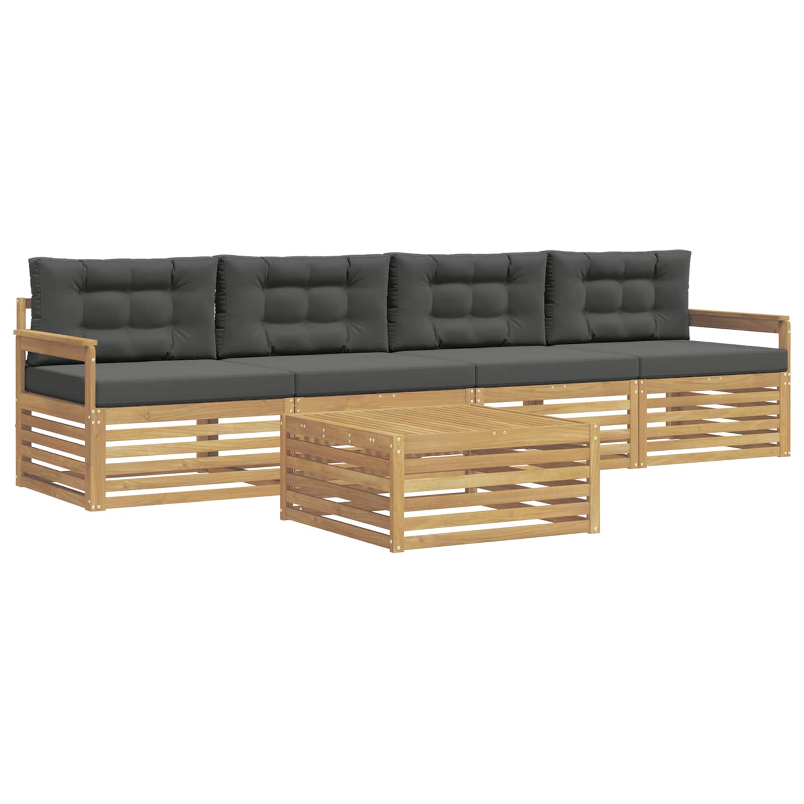Ensemble de canapés d'extérieur 5 pcs Blanc et anthracite - XIOS