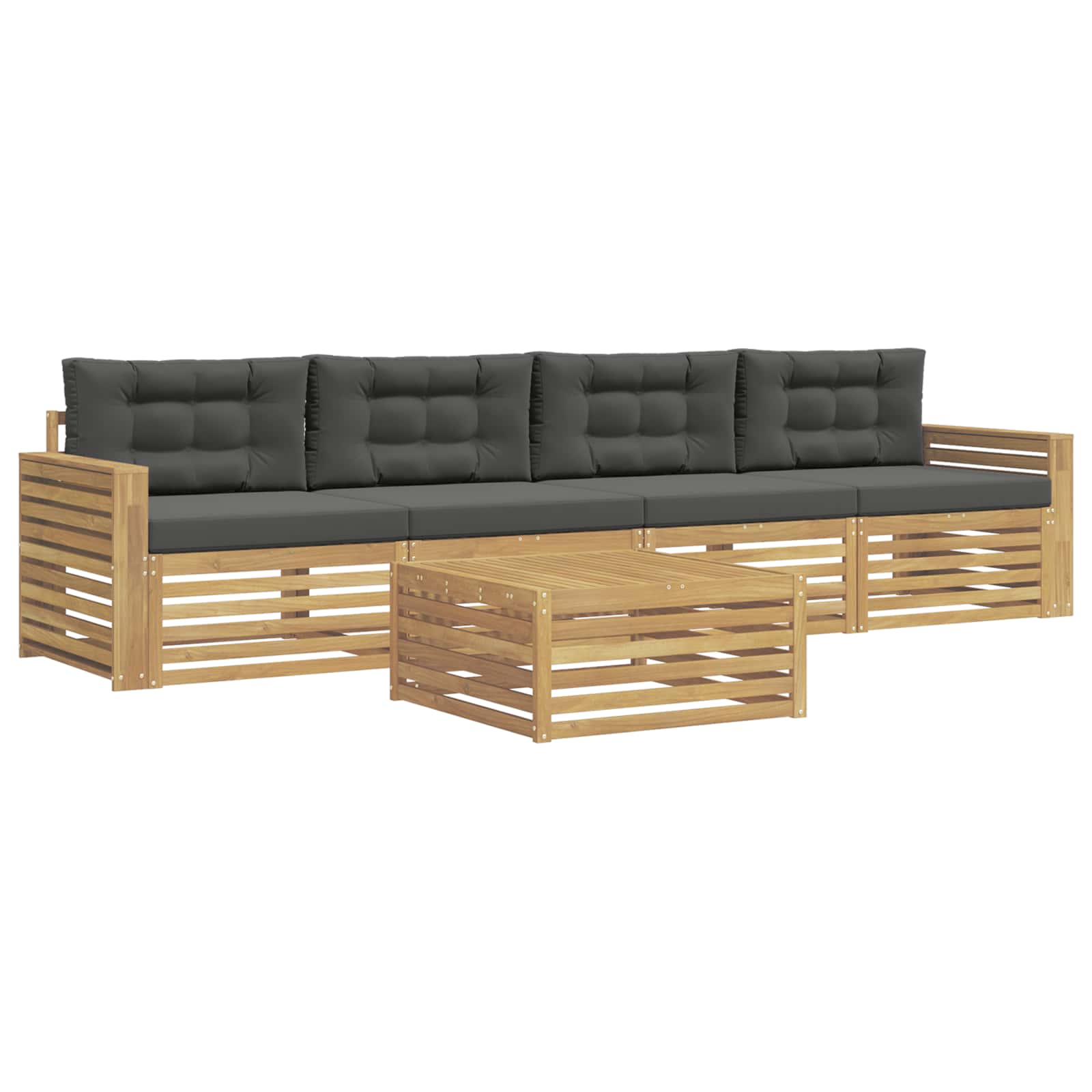 Ensemble de canapés d'extérieur 5 pcs Blanc et anthracite - XIOS