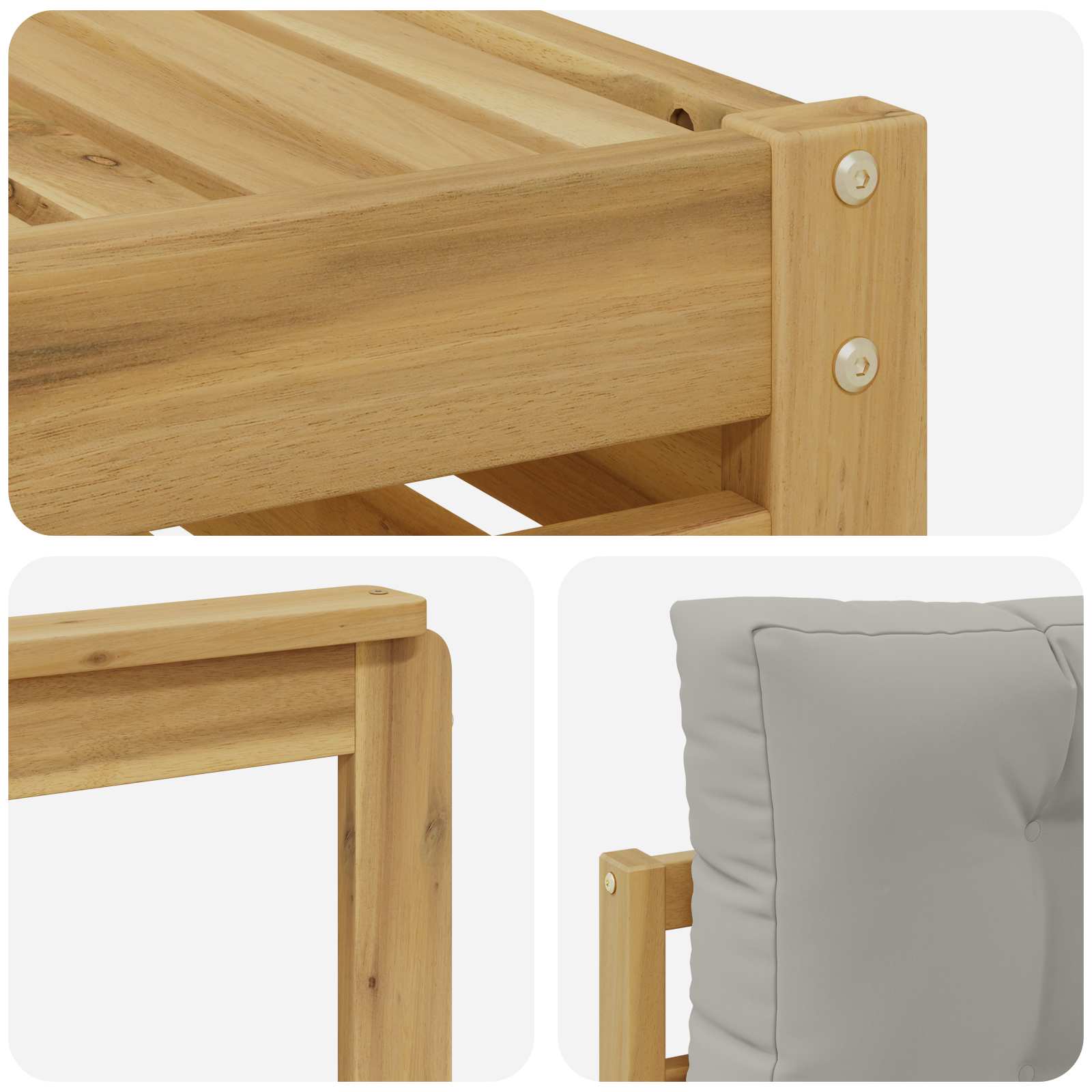 Ensemble de canapés d'extérieur 7 pcs Blanc et gris clair - XIOS