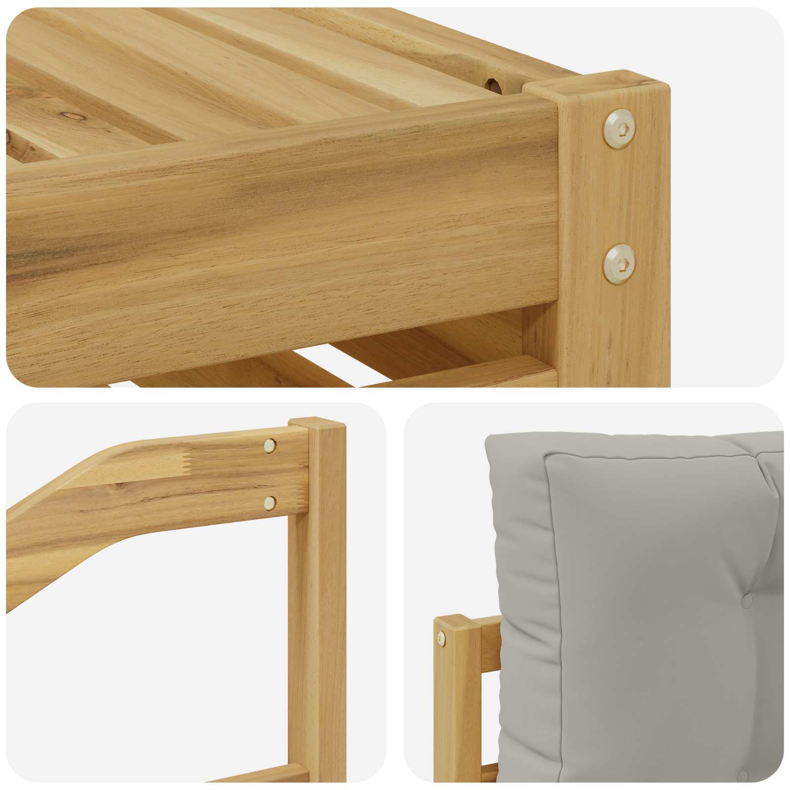 Ensemble de canapés d'extérieur 7 pcs Blanc et gris clair - XIOS