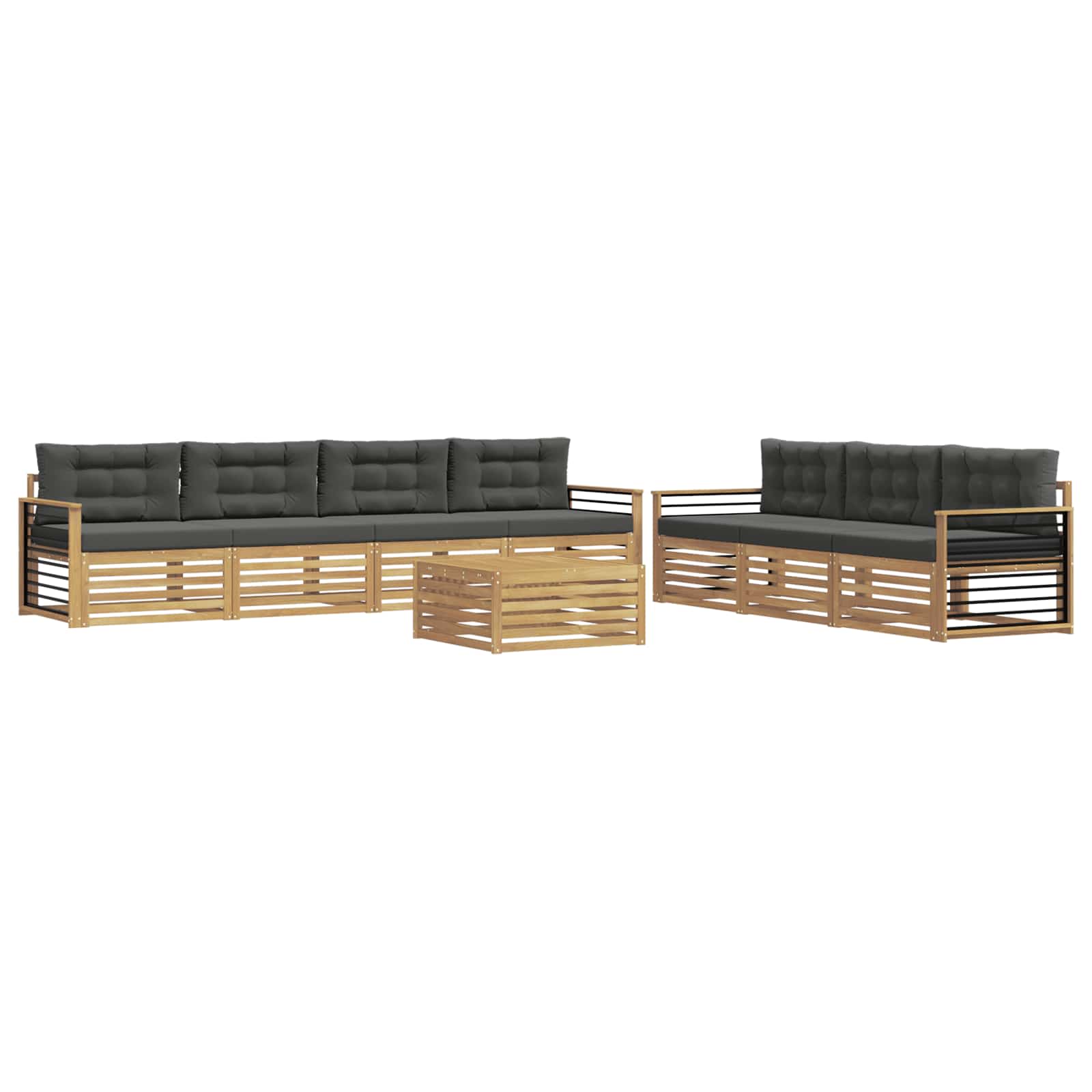 Ensemble de canapés d'extérieur 8 pcs Blanc et anthracite - XIOS