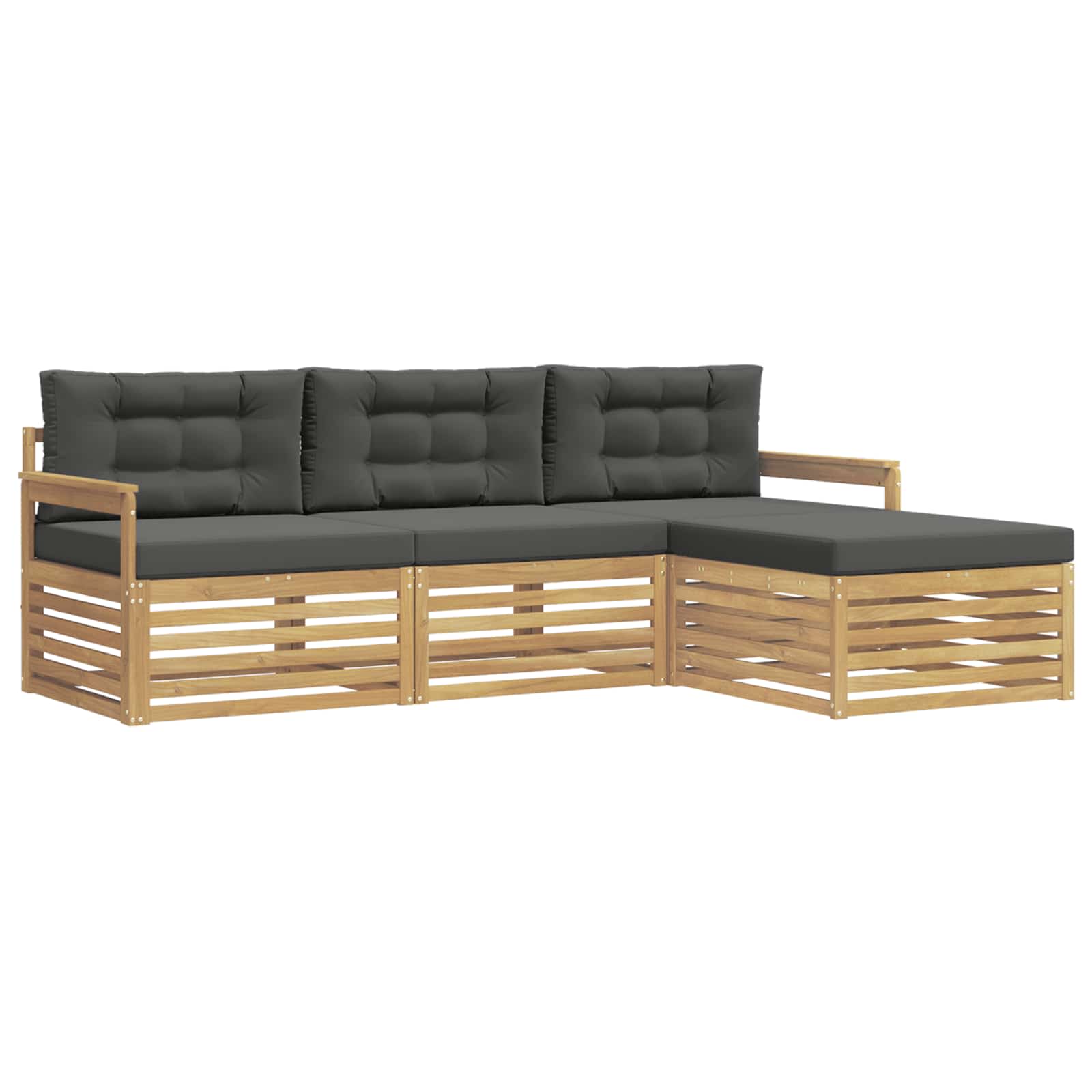 Ensemble de canapés d'extérieur 4 pcs Blanc et anthracite - XIOS