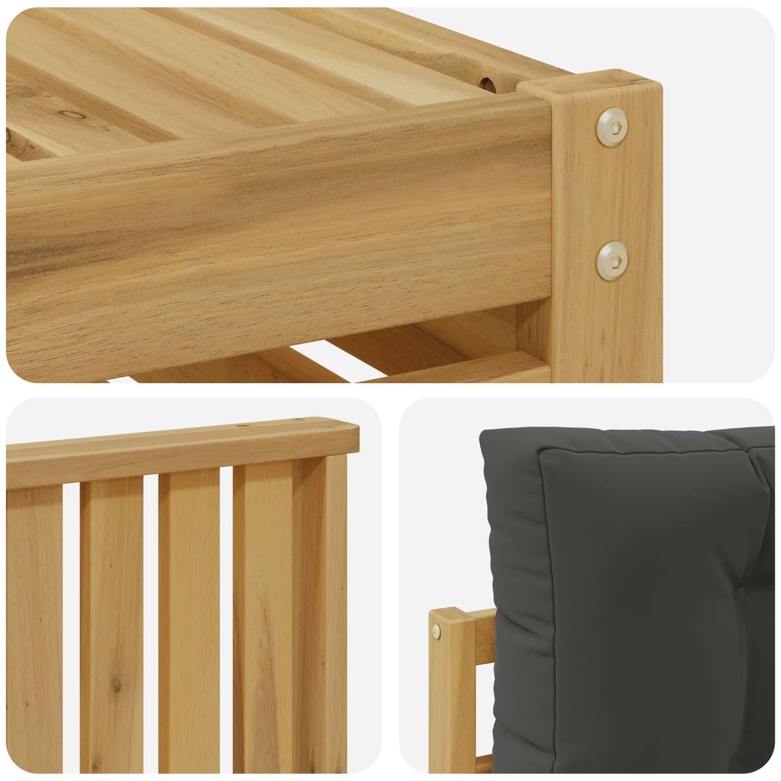 Ensemble de canapés d'extérieur 4 pcs Blanc et anthracite - XIOS