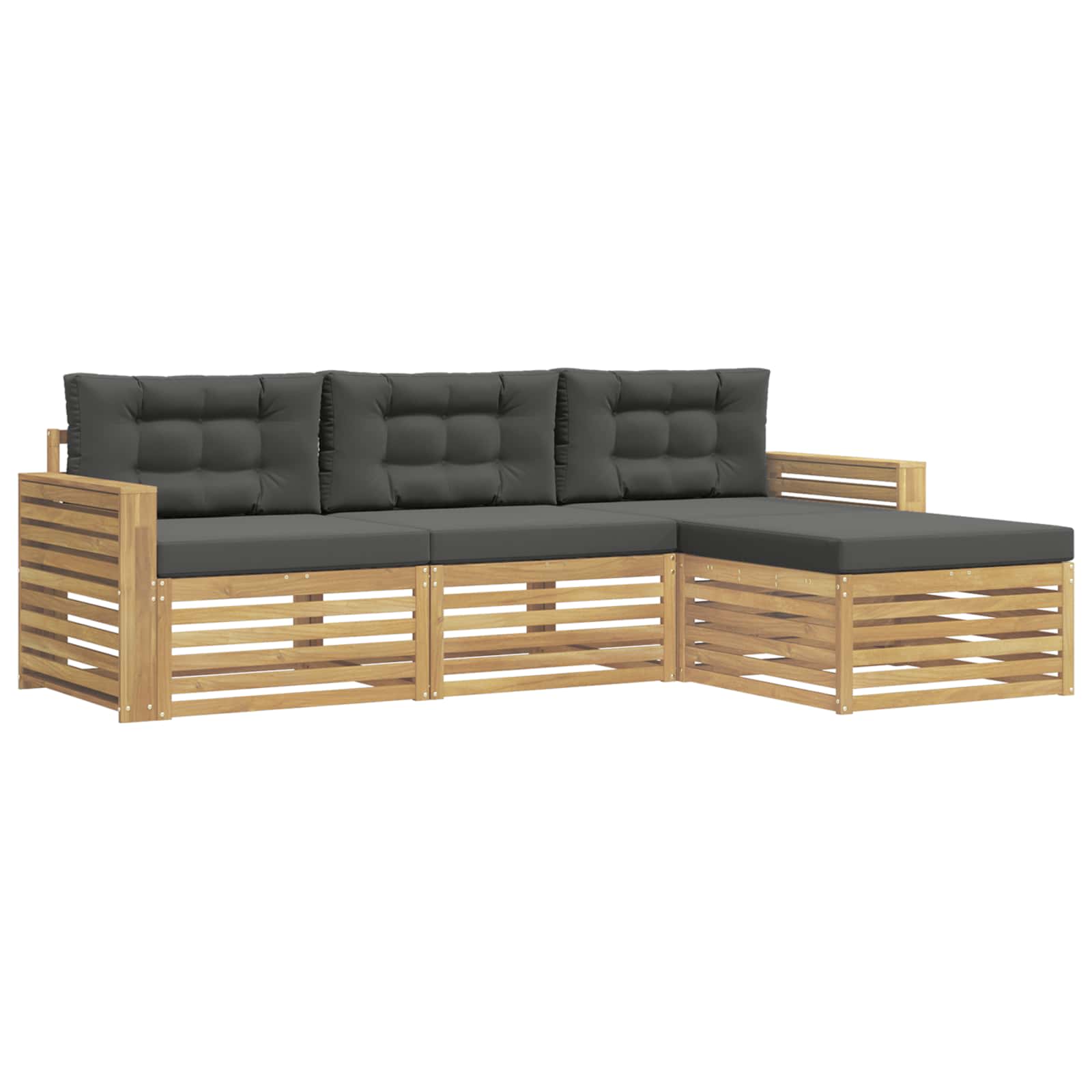 Ensemble de canapés d'extérieur 4 pcs Blanc et anthracite - XIOS