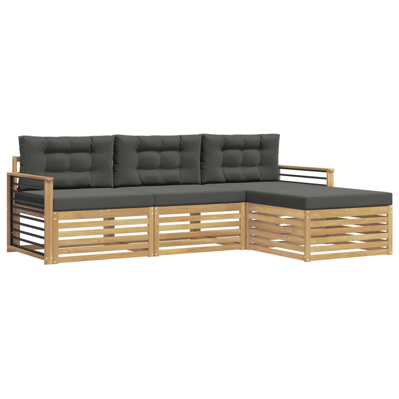 Ensemble de canapés d'extérieur 4 pcs Blanc et anthracite - XIOS