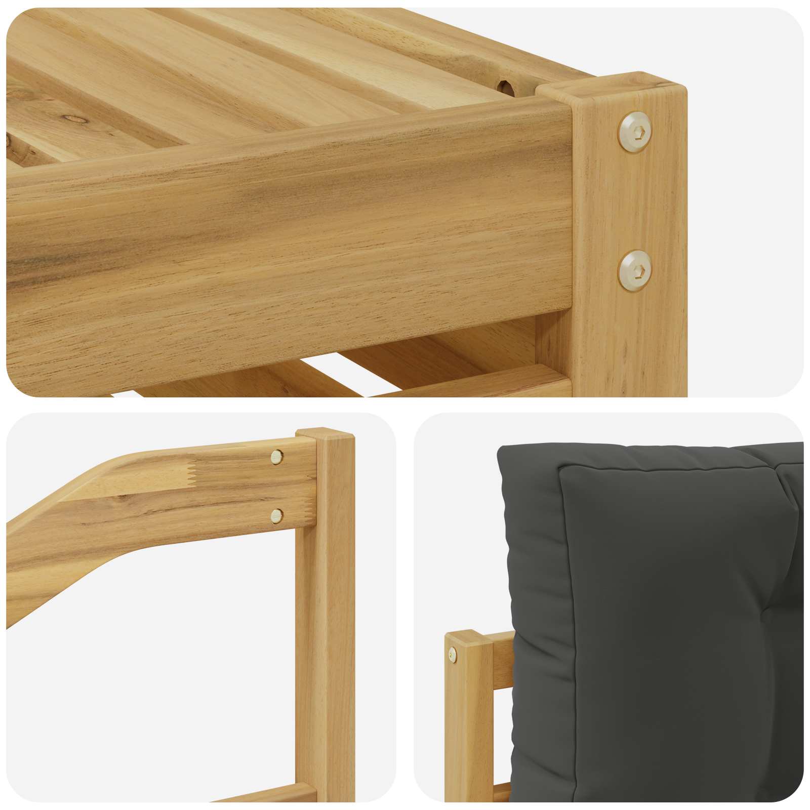 Ensemble de canapés d'extérieur 4 pcs Blanc et anthracite - XIOS
