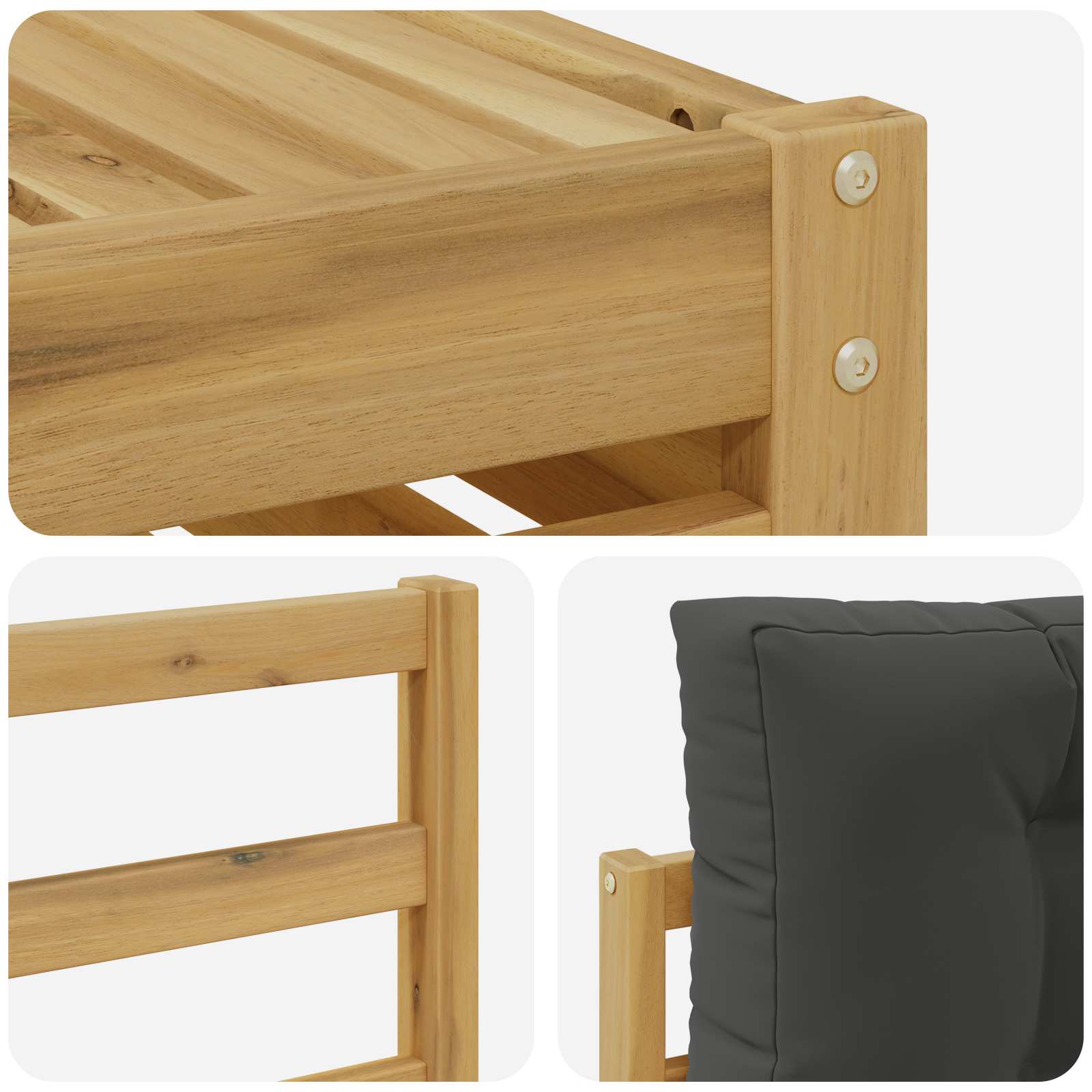 Ensemble de canapés d'extérieur 5 pcs Blanc et anthracite - XIOS