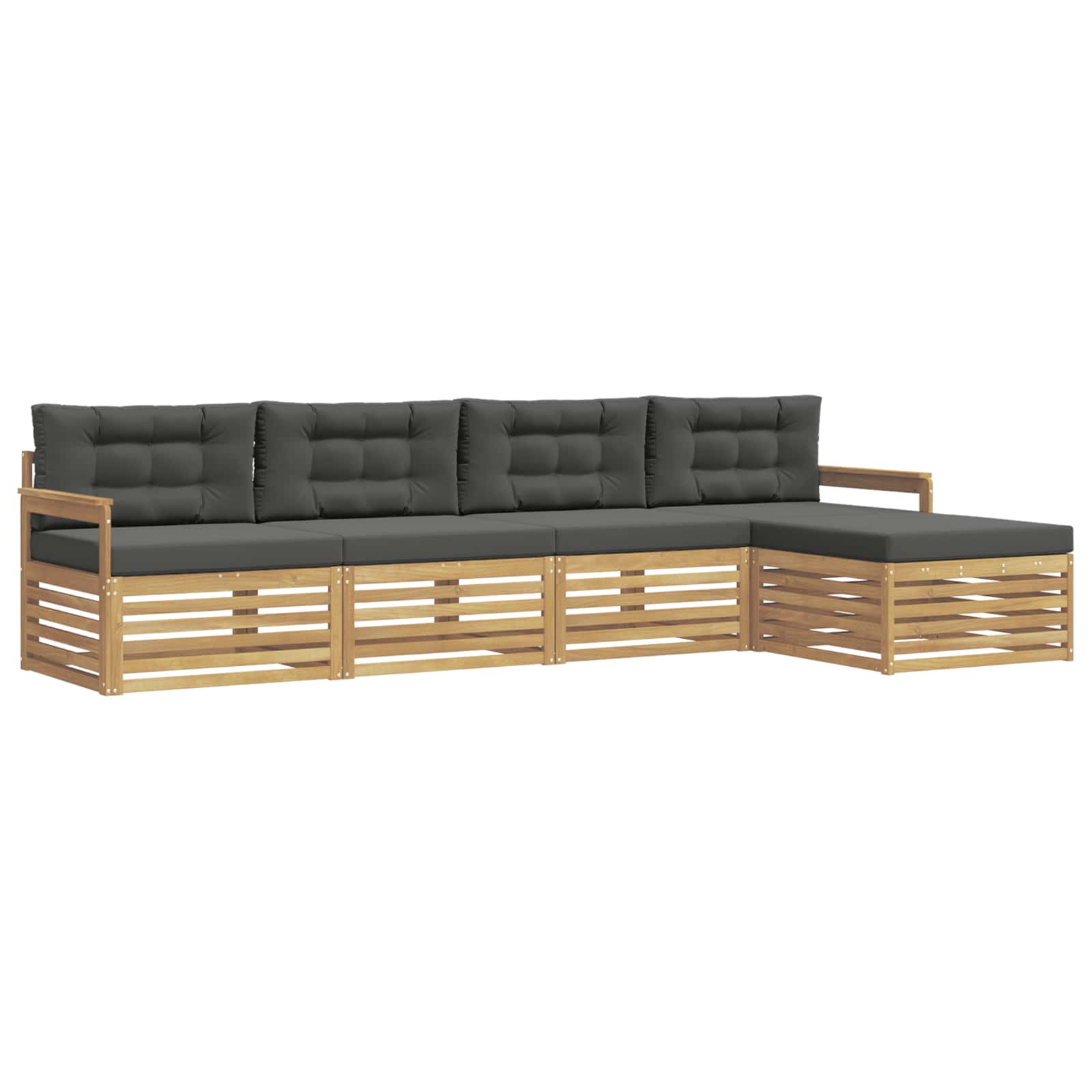 Ensemble de canapés d'extérieur 5 pcs Blanc et anthracite - XIOS