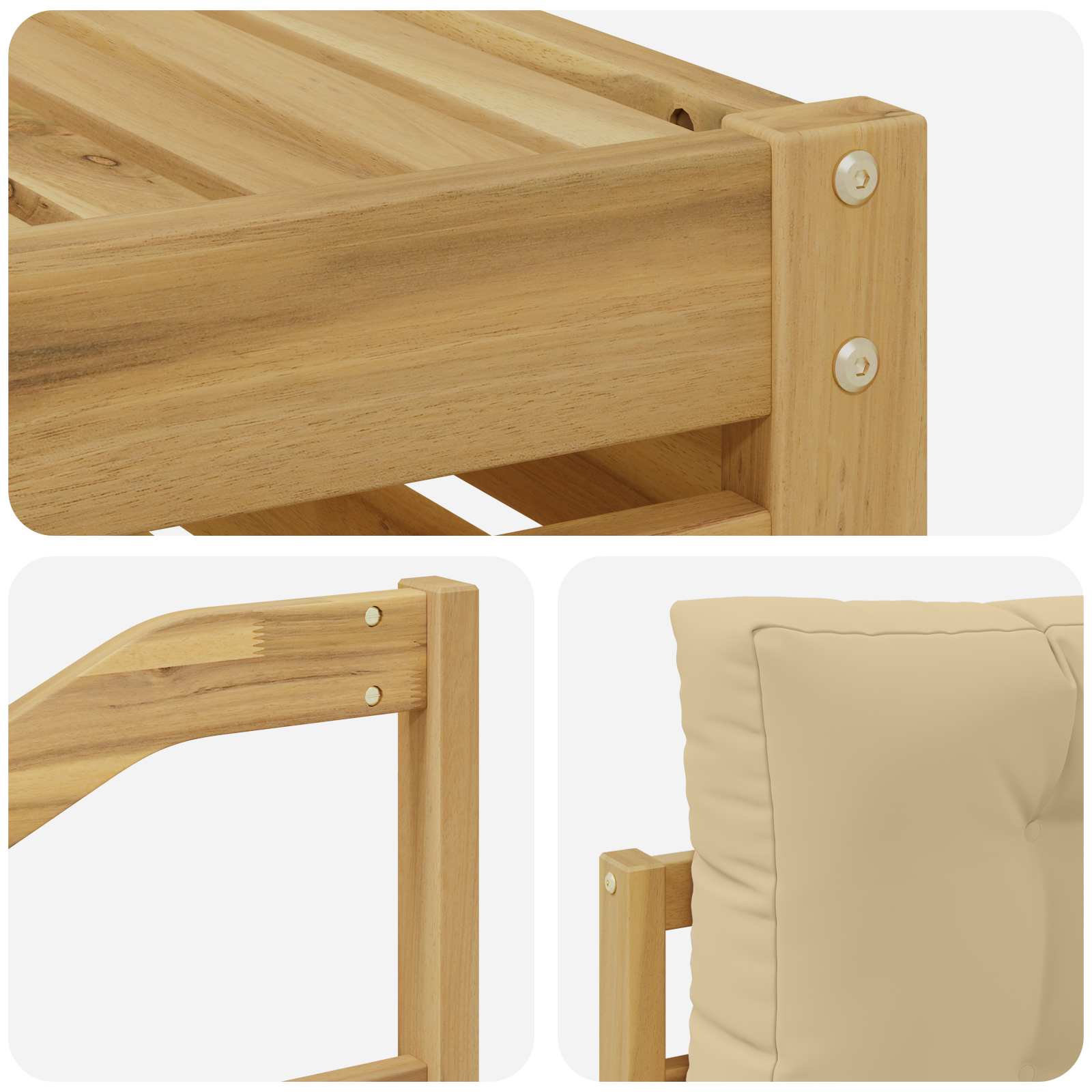 Ensemble de canapés d'extérieur 6 pcs Blanc et Beige - XIOS