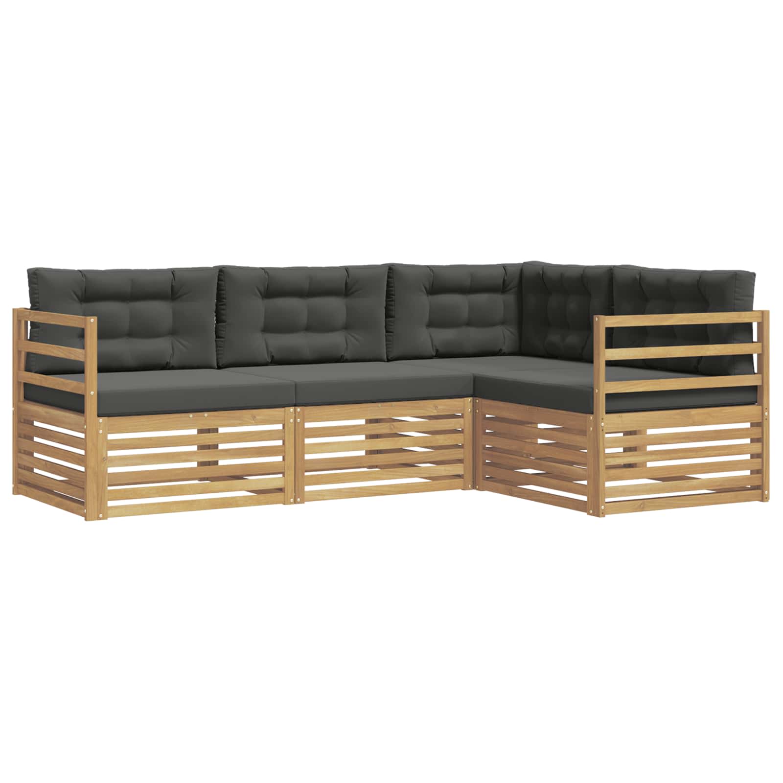 Ensemble de canapés d'extérieur 4 pcs Blanc et anthracite - XIOS