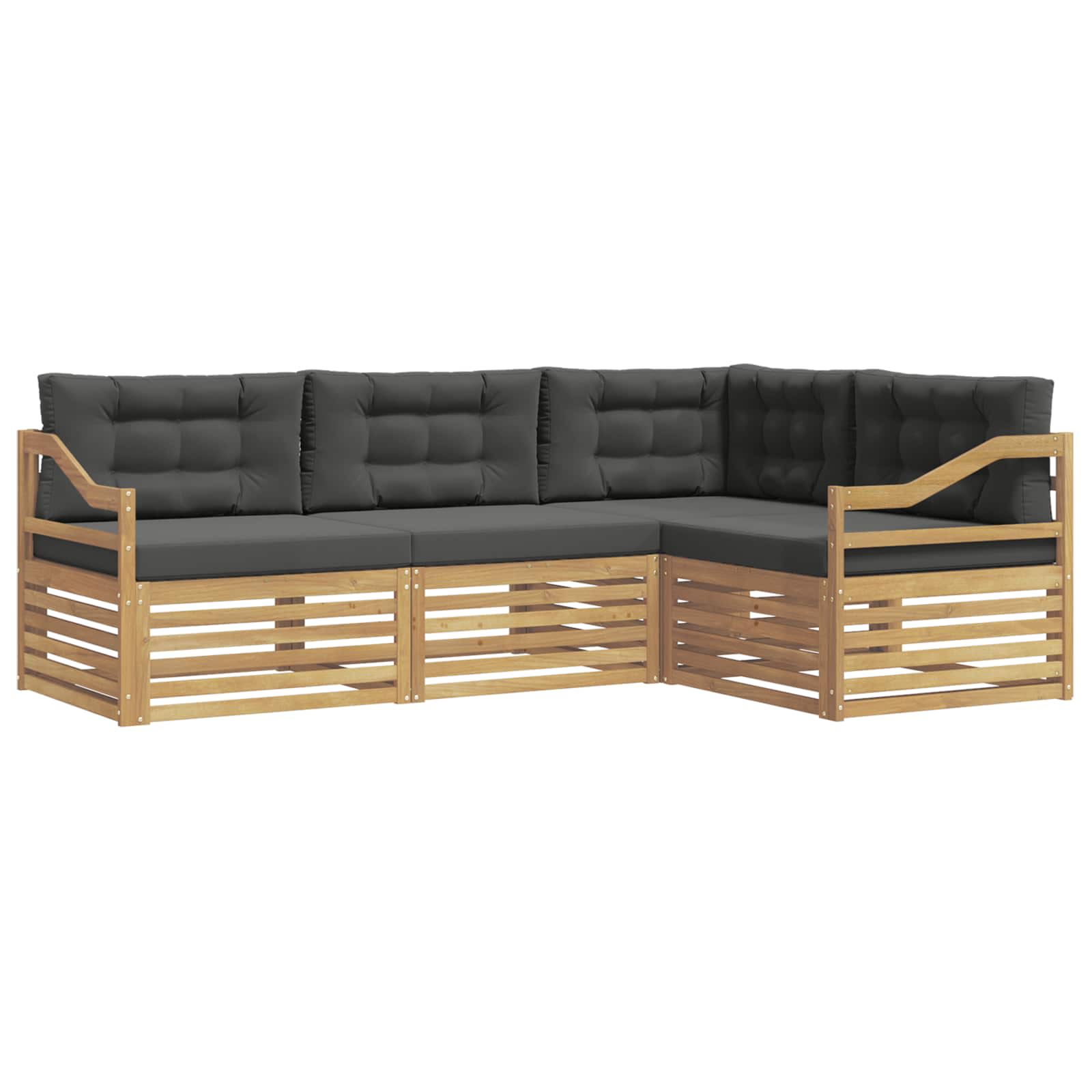 Ensemble de canapés d'extérieur 4 pcs Blanc et anthracite - XIOS