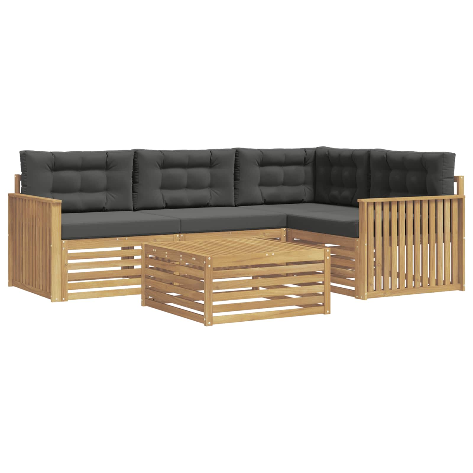 Ensemble de canapés d'extérieur 5 pcs Blanc et anthracite - XIOS