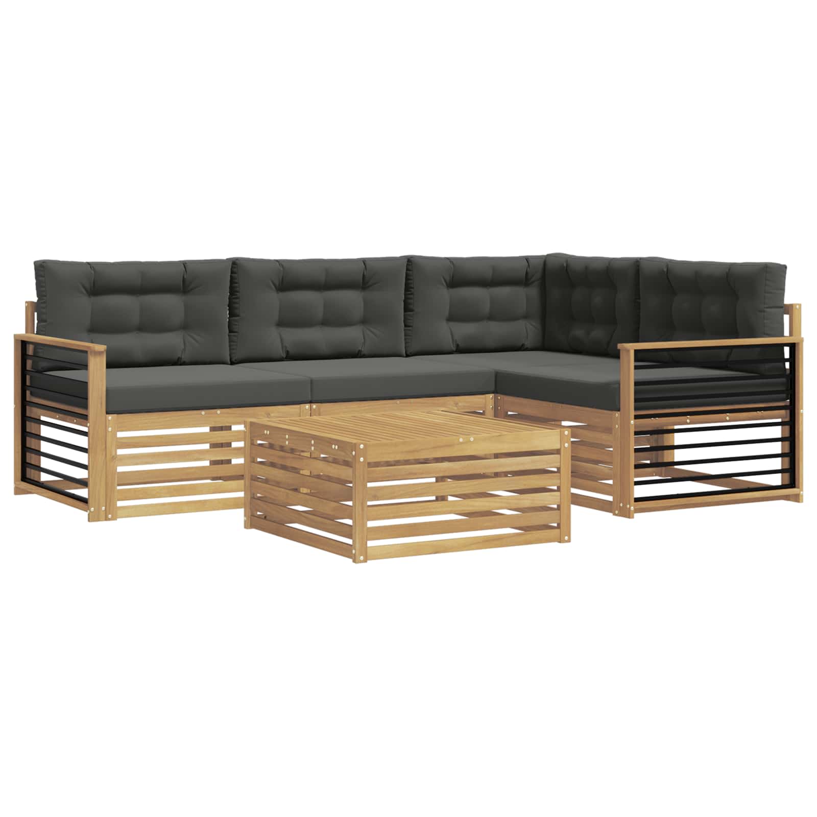 Ensemble de canapés d'extérieur 6 pcs Blanc et anthracite - XIOS