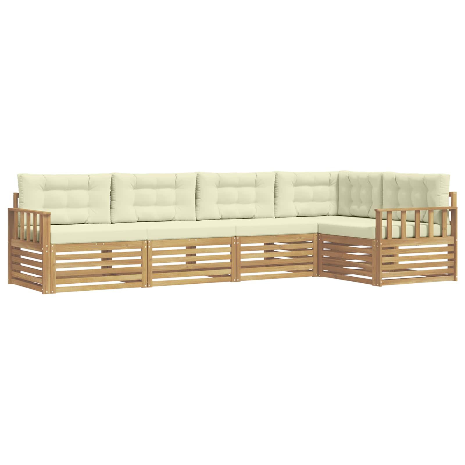 Ensemble de canapés d'extérieur 6 pcs Blanc et crème Polyester - XIOS