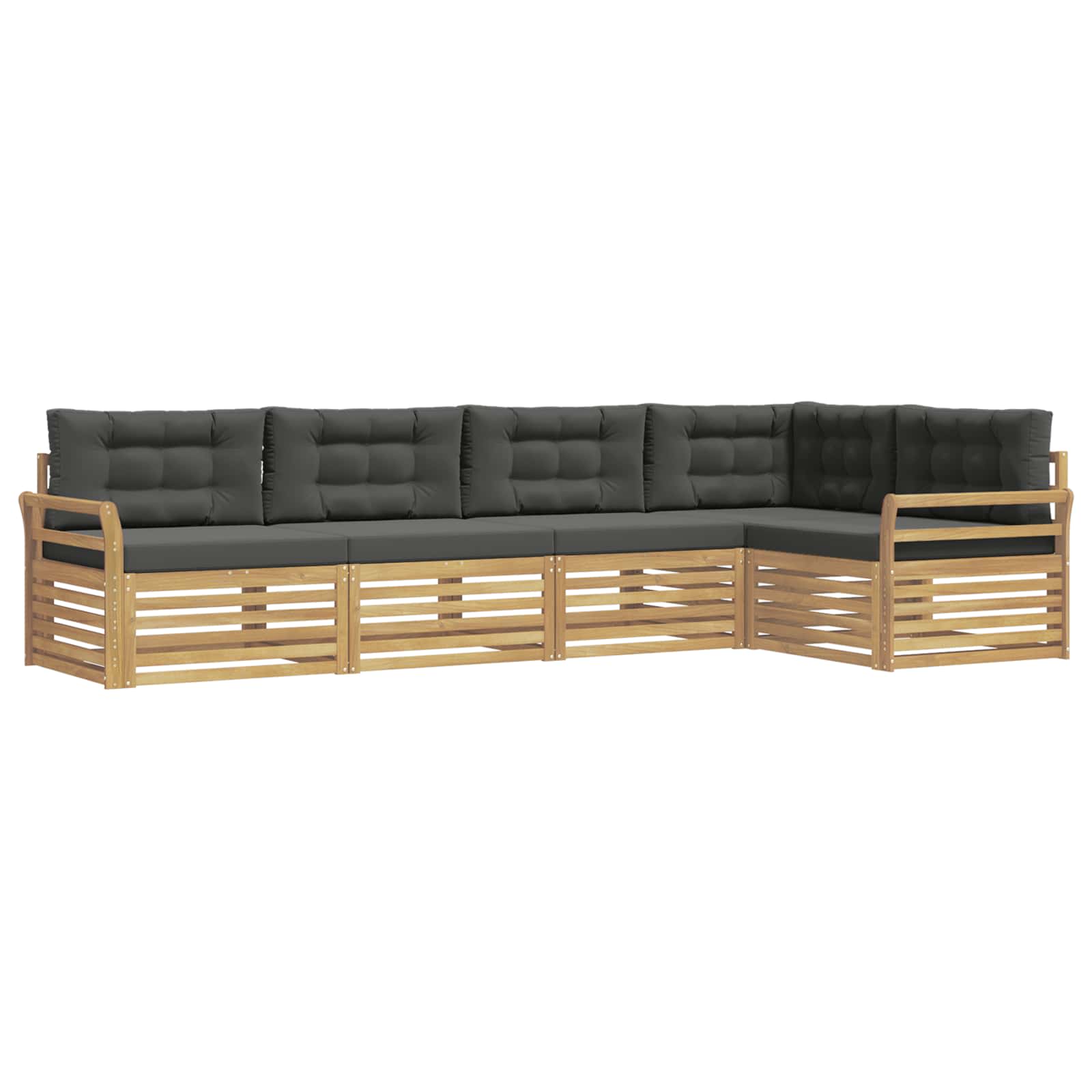 Ensemble de canapés d'extérieur 5 pcs Blanc et anthracite - XIOS