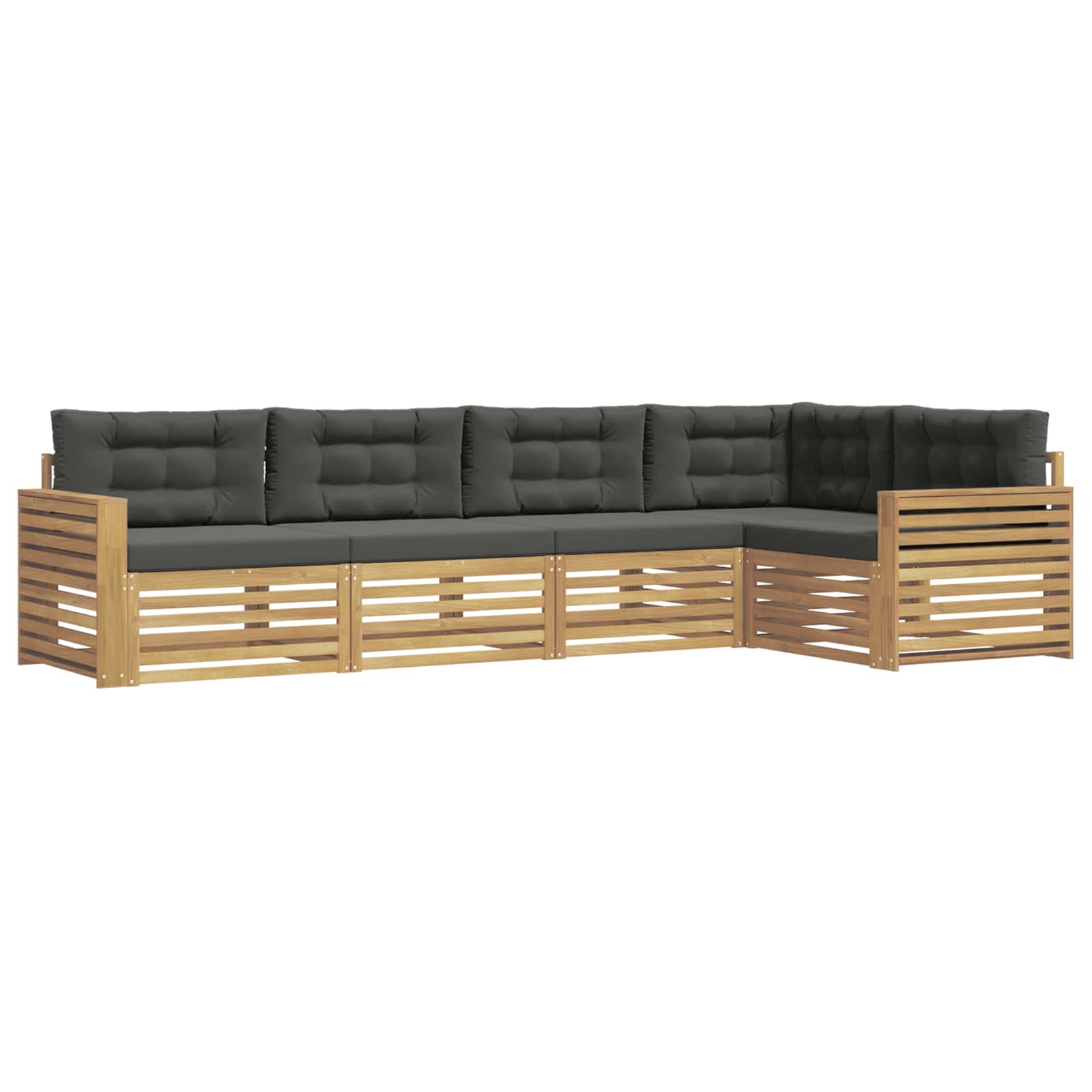 Ensemble de canapés d'extérieur 5 pcs Blanc et anthracite - XIOS