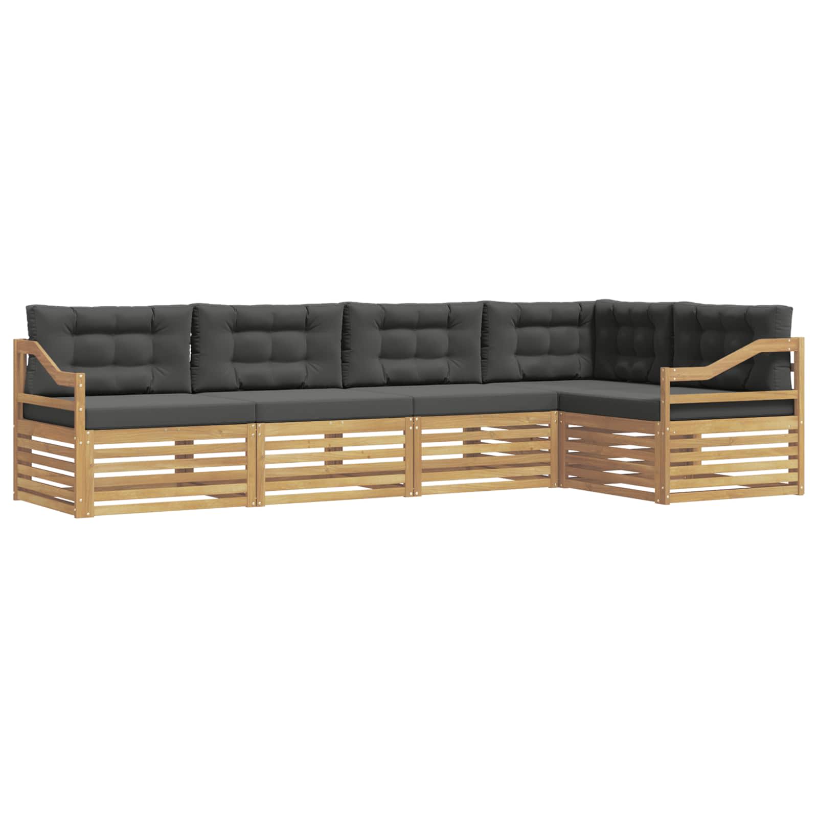 Ensemble de canapés d'extérieur 5 pcs Blanc et anthracite - XIOS