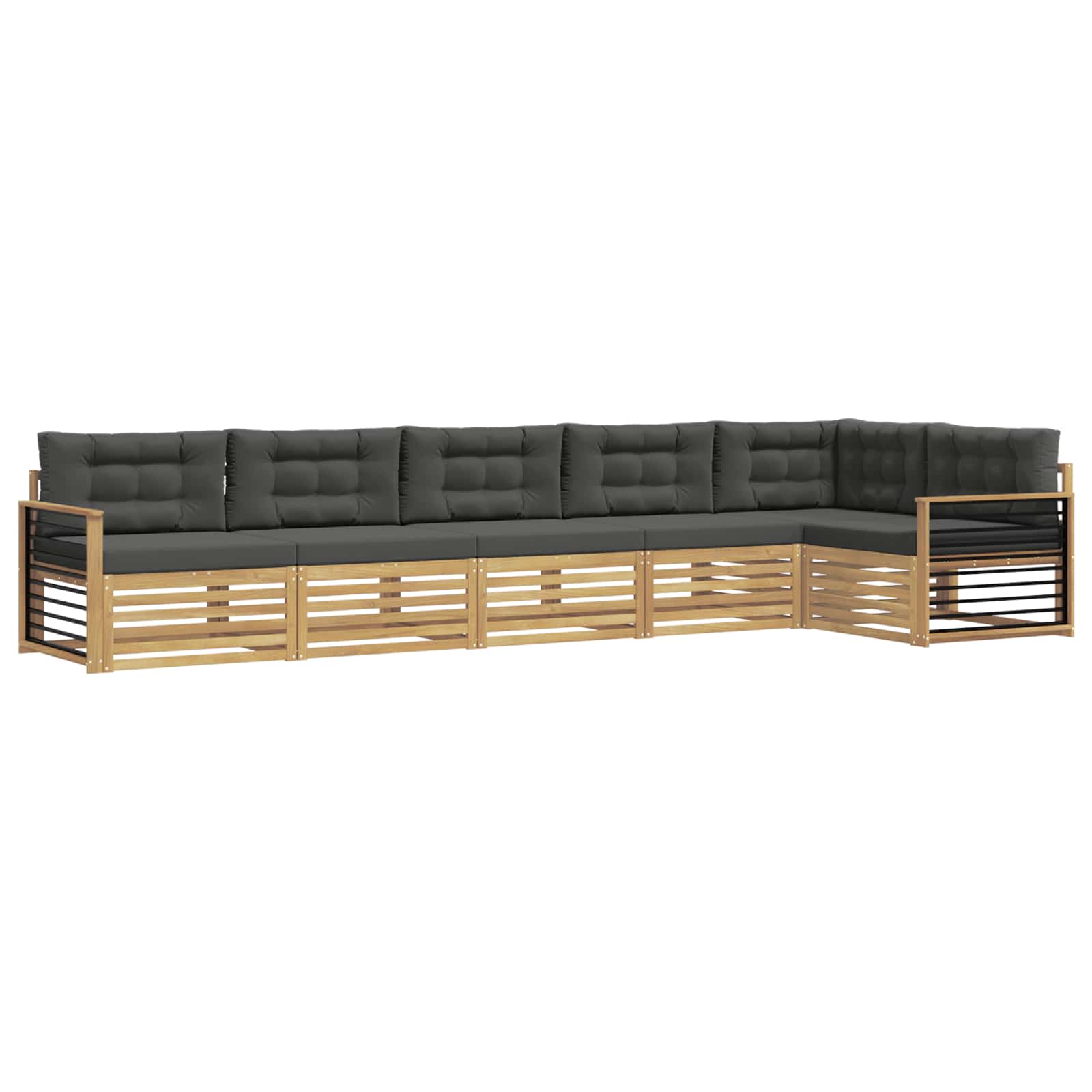 Ensemble de canapés d'extérieur 6 pcs Blanc et anthracite - XIOS