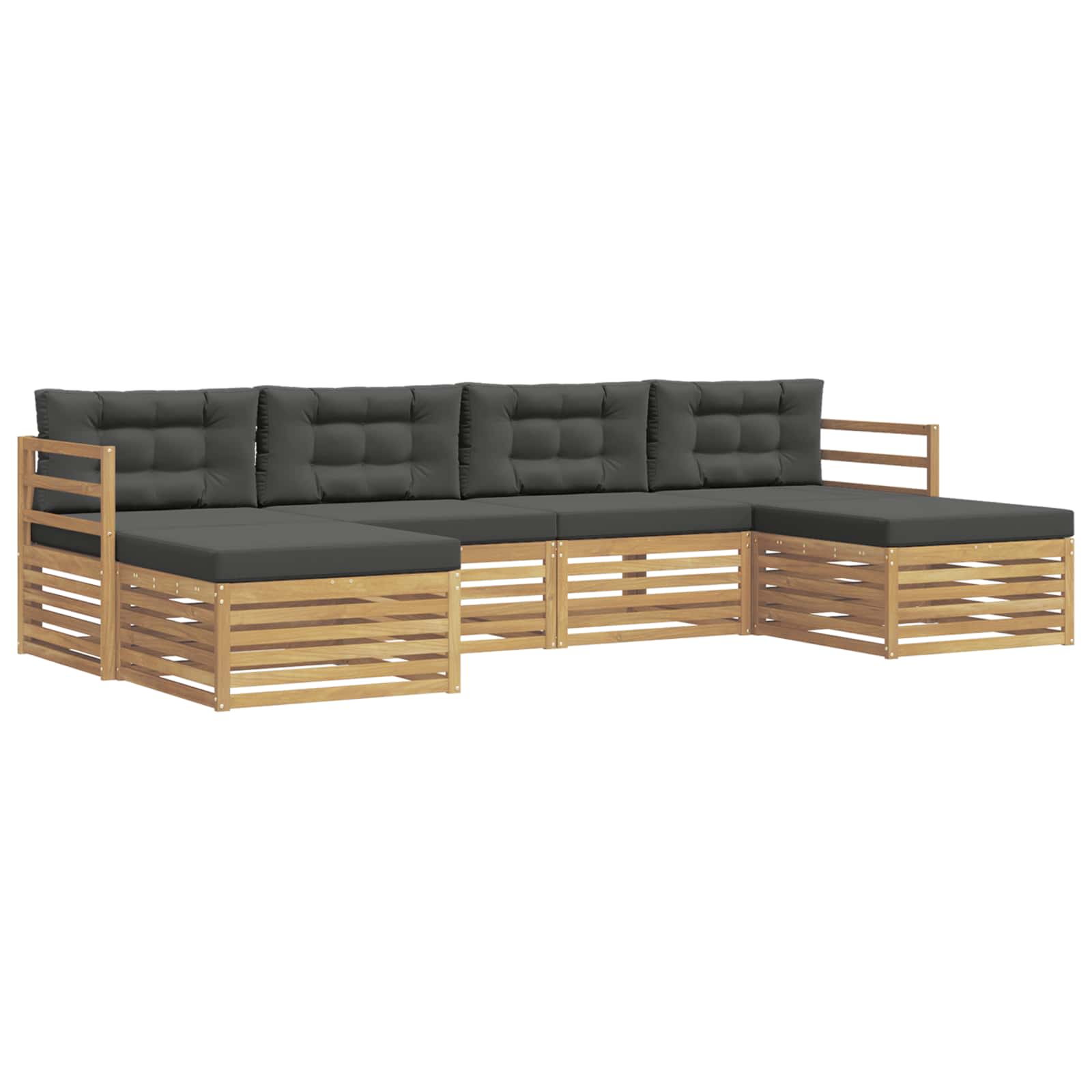 Ensemble de canapés d'extérieur 6 pcs Blanc et anthracite - XIOS