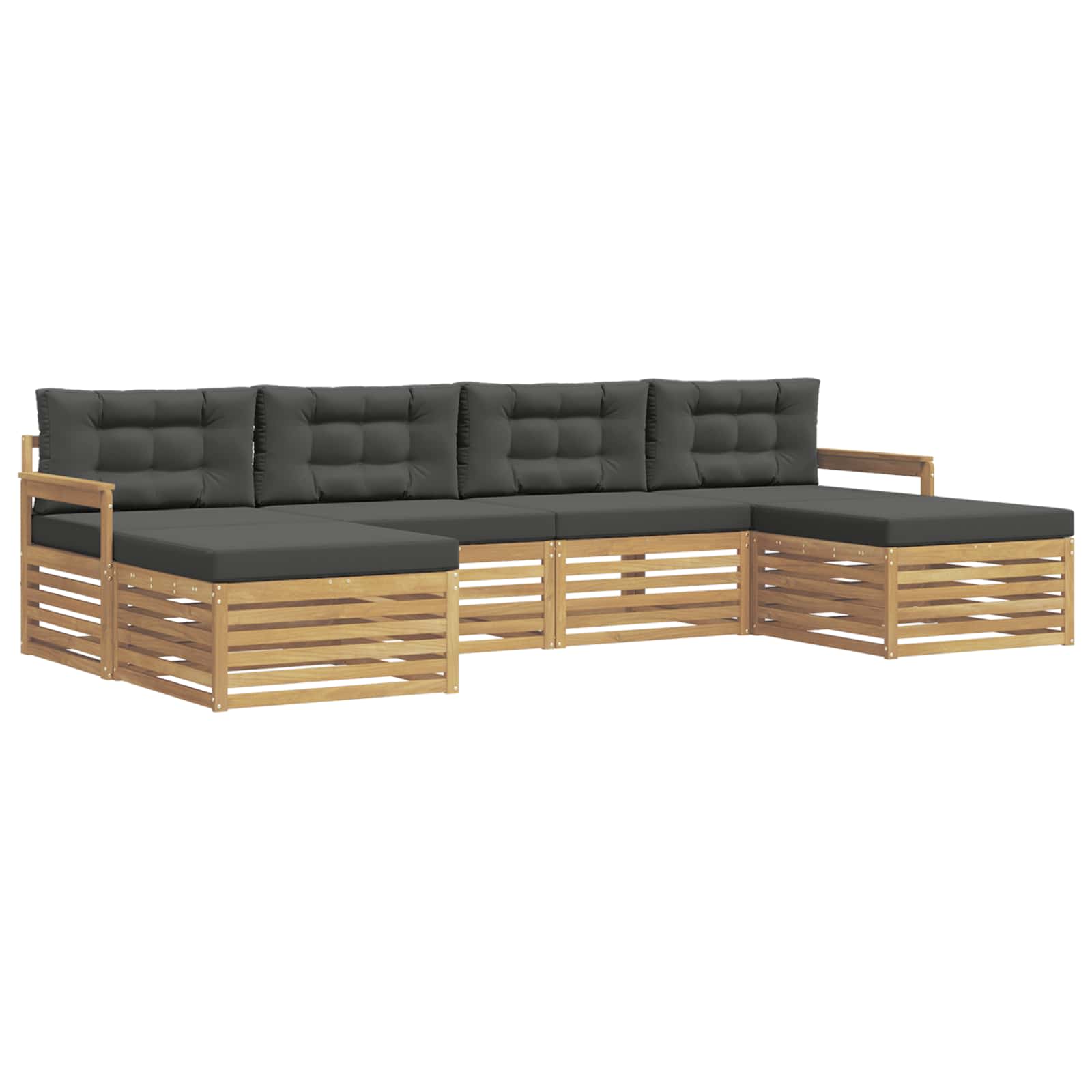 Ensembles de canapés avec coussin 6 pcs Blanc et anthracite - XIOS