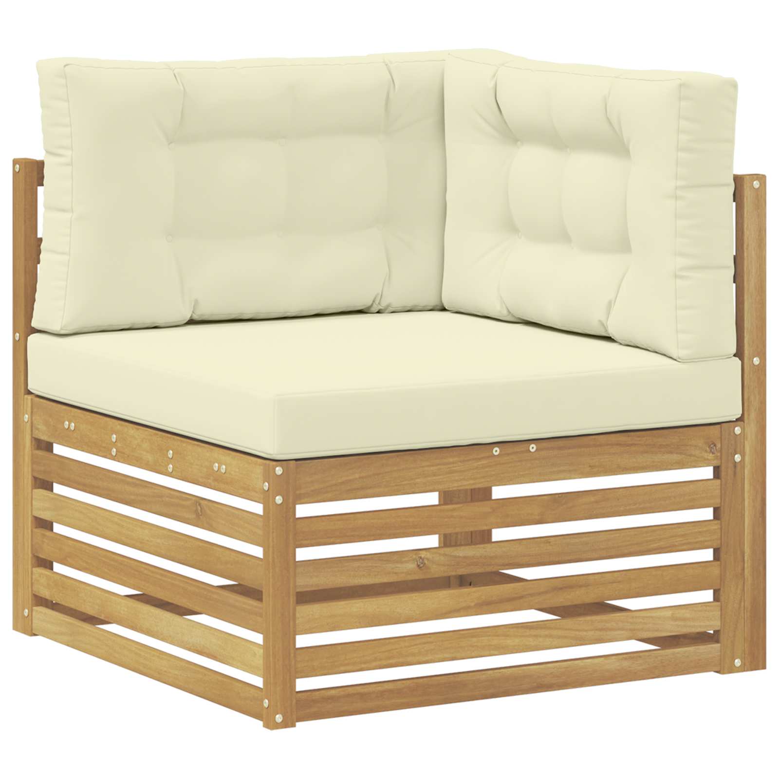 Ensemble de canapés d'extérieur 8 pcs Blanc et crème Polyester - XIOS