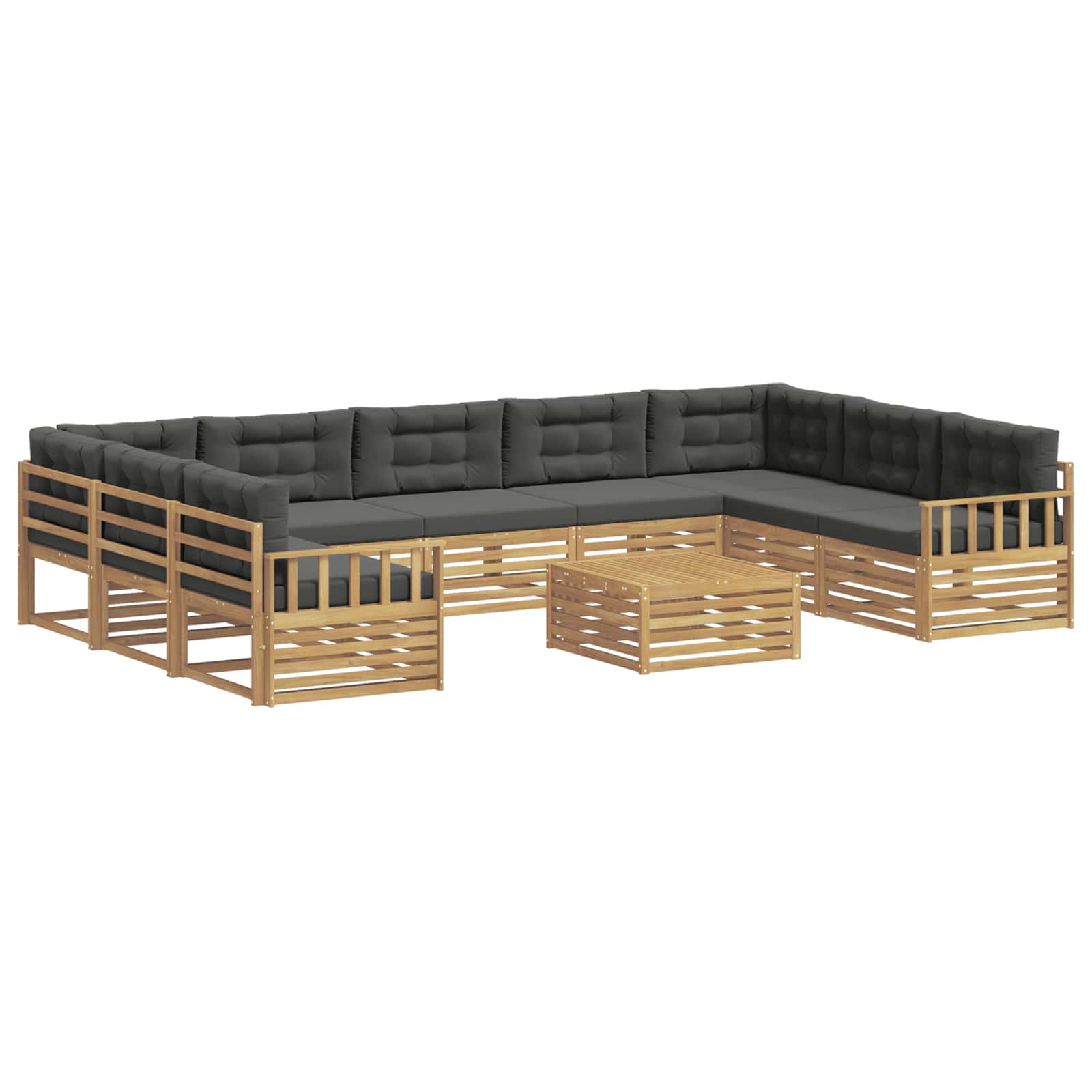 Ensemble de canapés d'extérieur 10 pcs Blanc et anthracite - XIOS