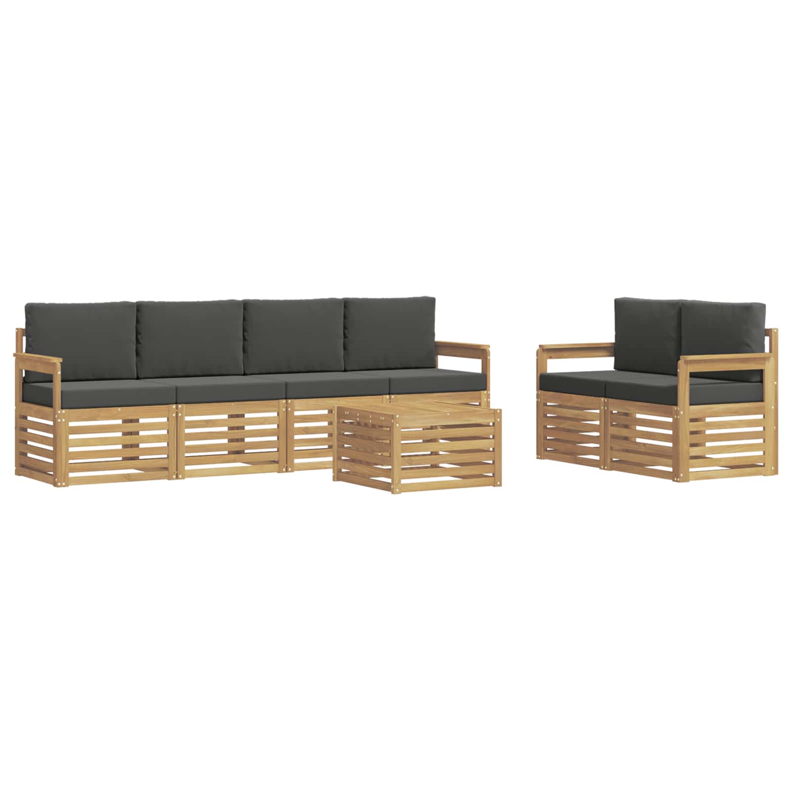 Ensemble de canapés d'extérieur 7 pcs Blanc et anthracite - XIOS