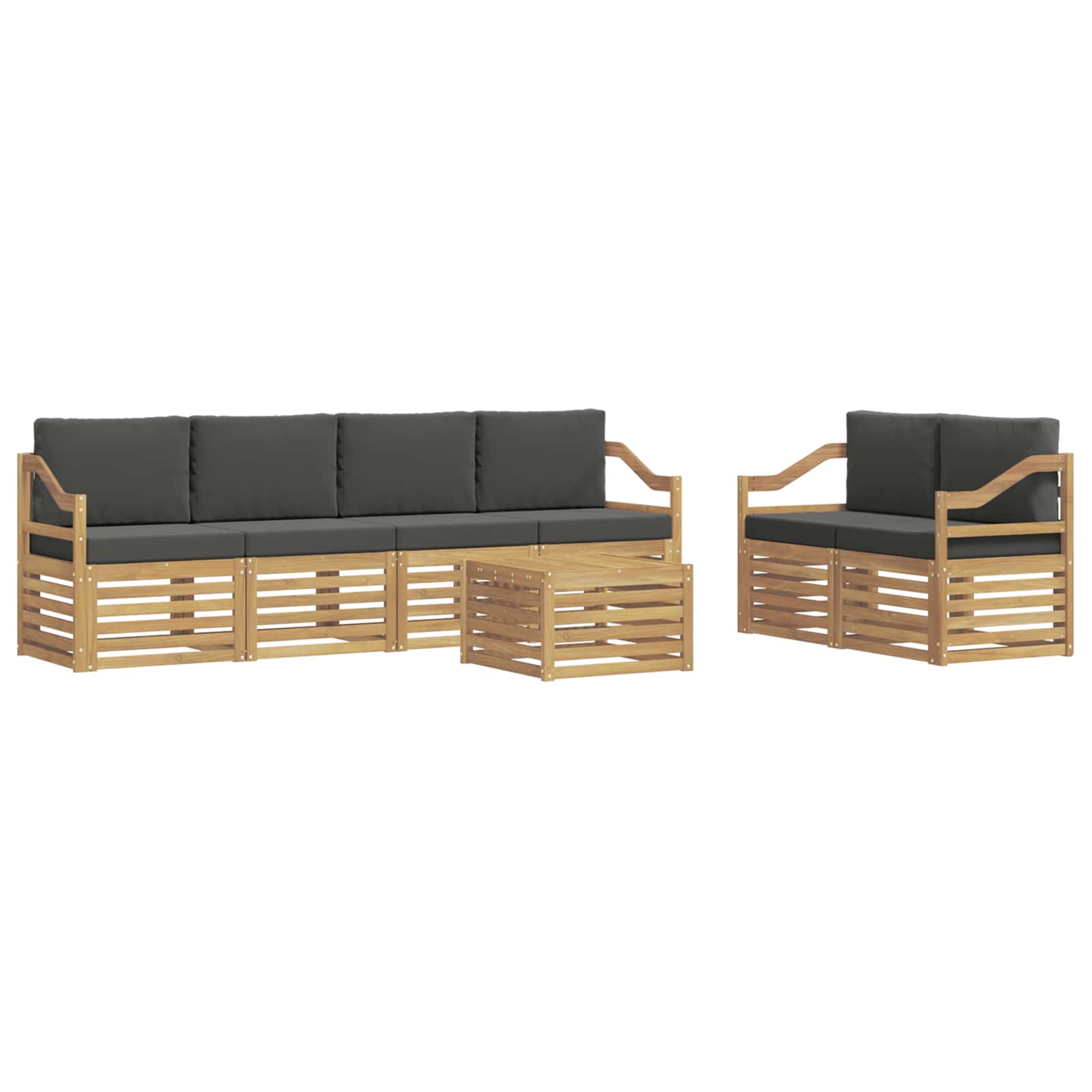 Ensemble de canapés d'extérieur 7 pcs Blanc et anthracite - XIOS
