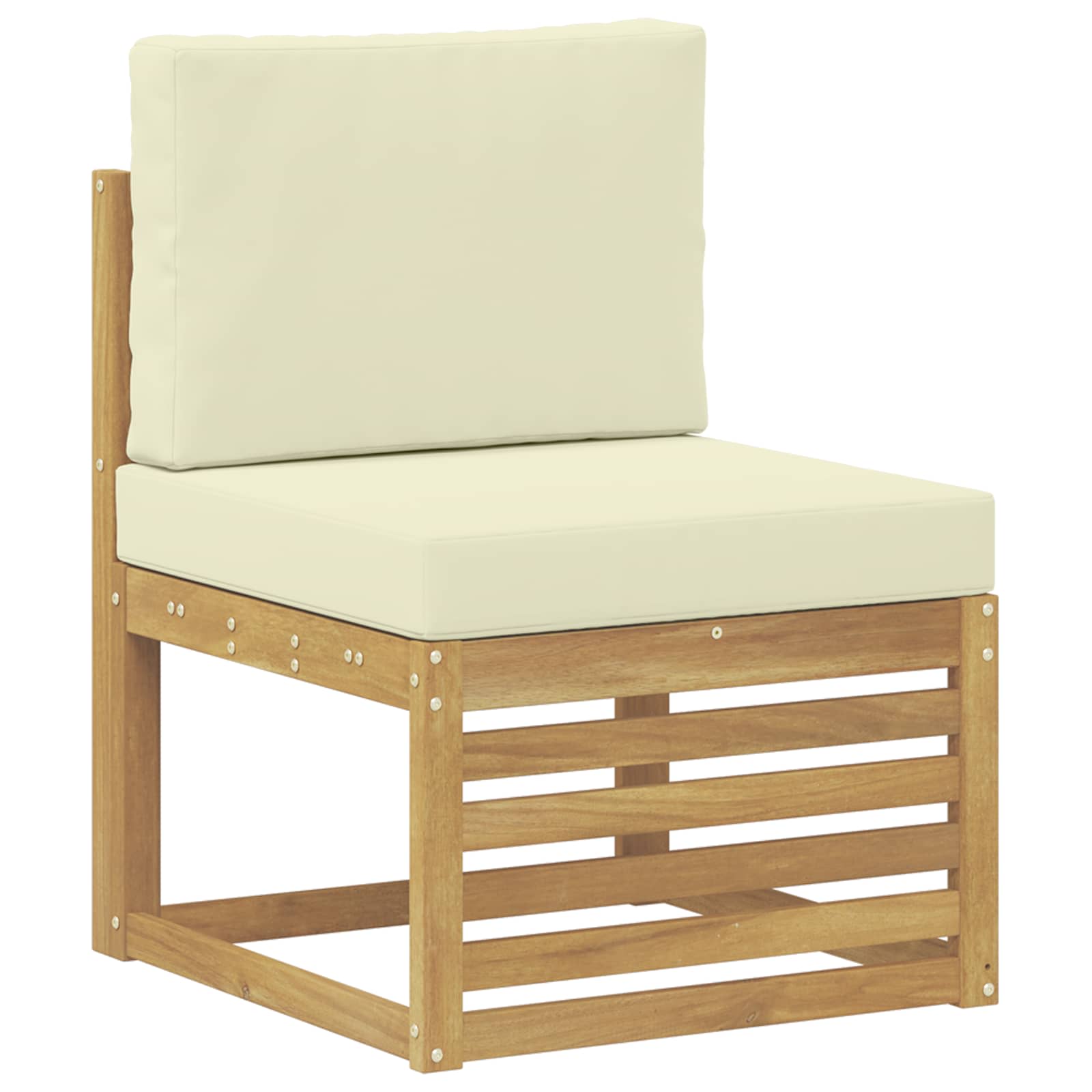 Ensemble de canapés d'extérieur 8 pcs Blanc et crème Polyester - XIOS